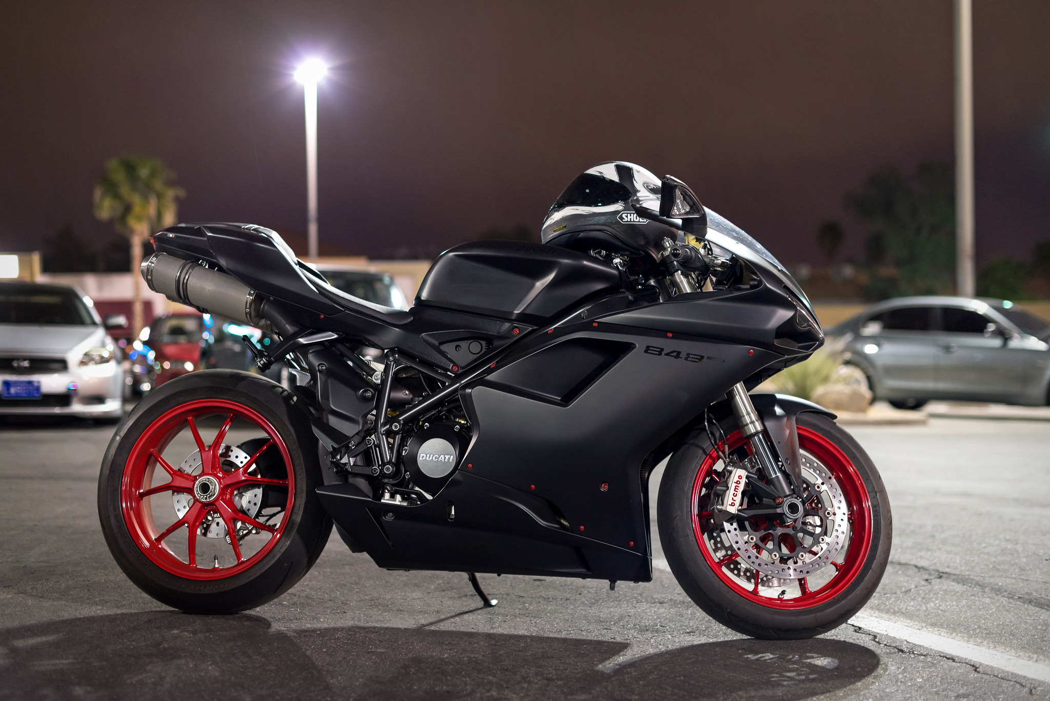 Handy-Wallpaper Motorräder, Ducati, Seitenansicht, Fahrrad, 848 kostenlos herunterladen.