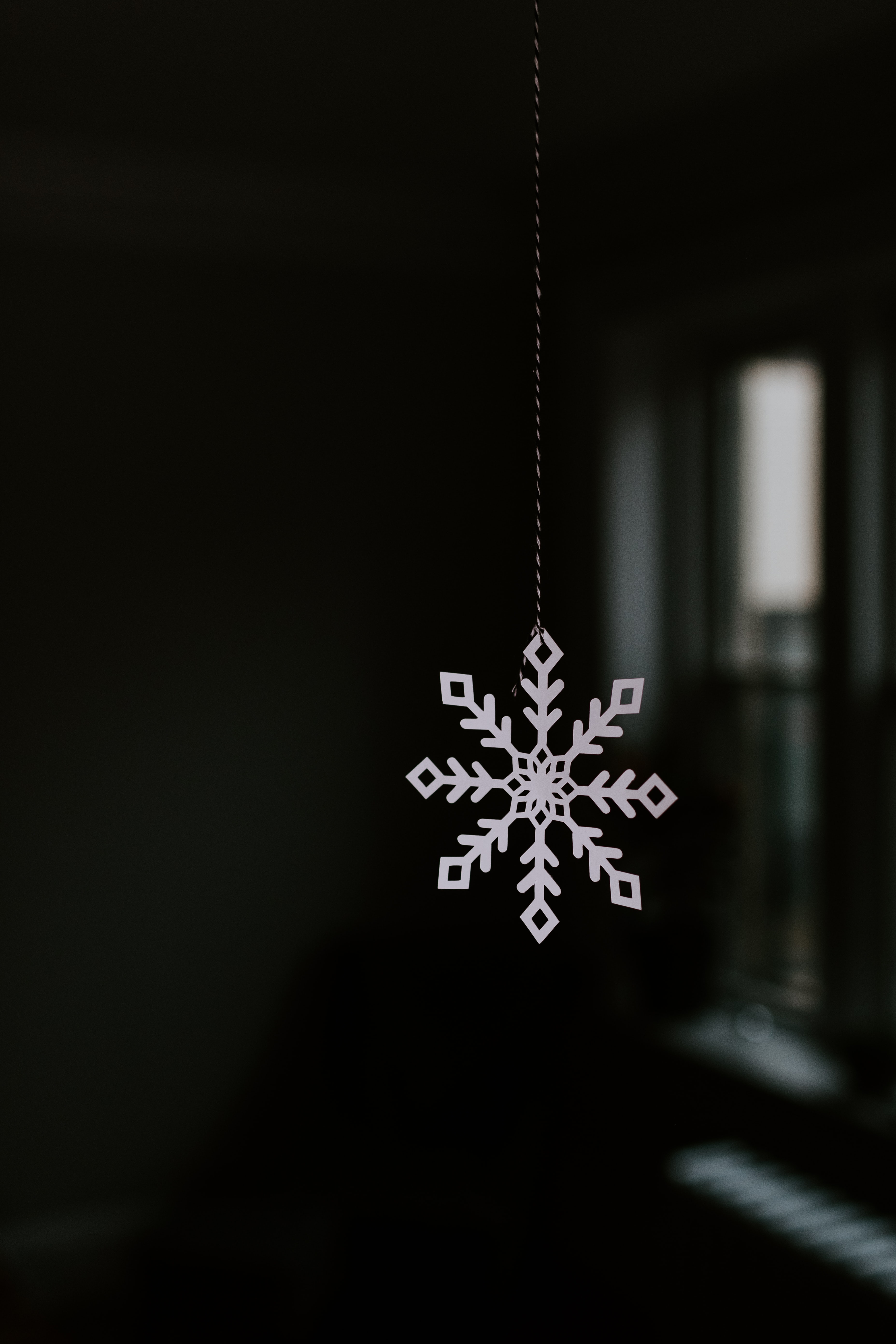 New Year holidays, white, decoration, snowflake Lock Screen