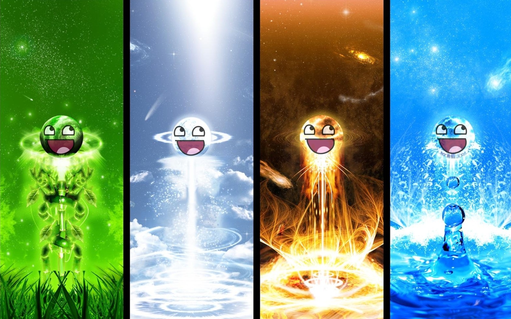 elemental, humor, smiley Smartphone Background
