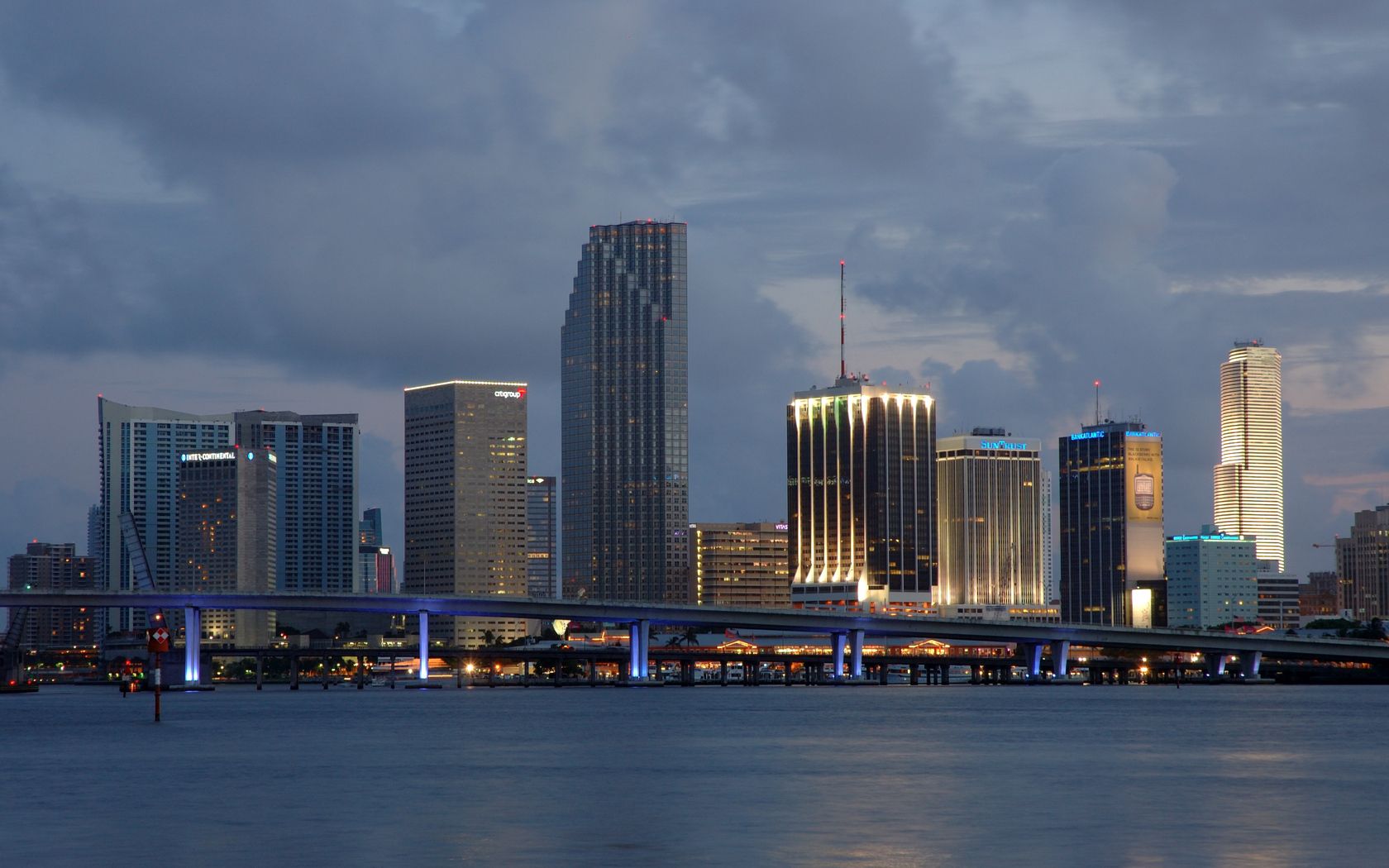 bridge, skyscrapers, florida, cities Miami Tablet Wallpapers