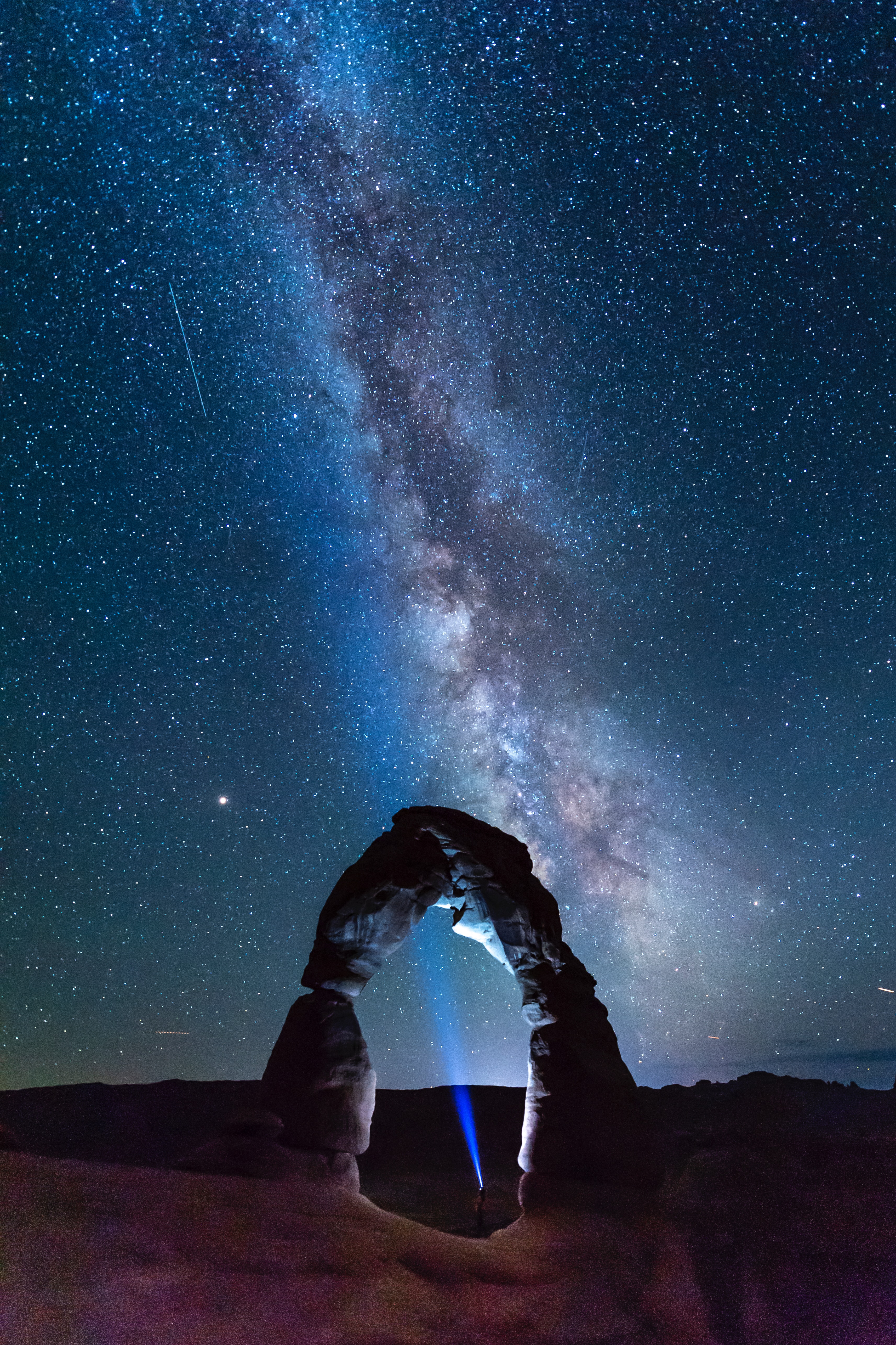4K, FHD, UHD arch, nature, starry sky, night