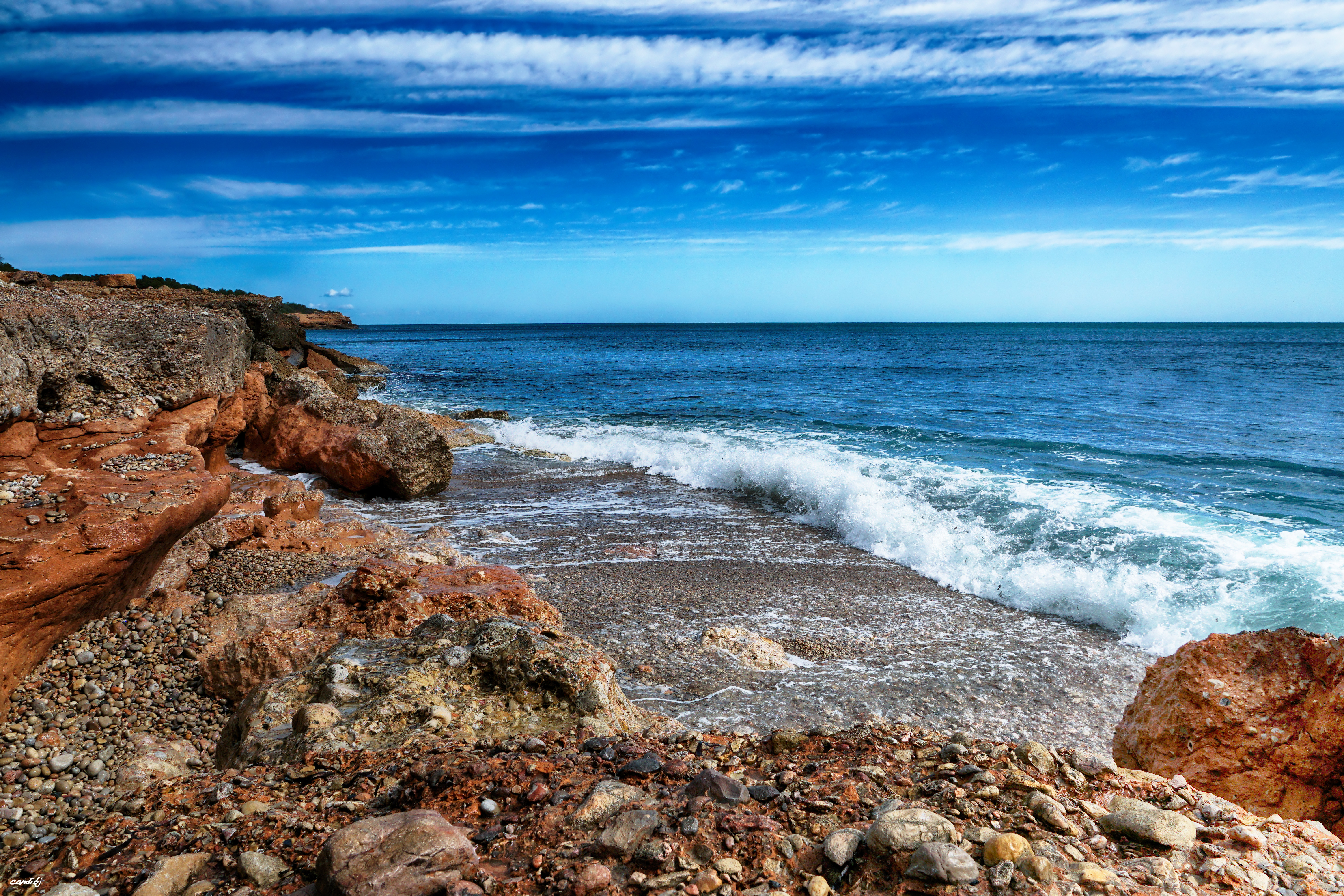 coast, nature, stones, waves, rocks