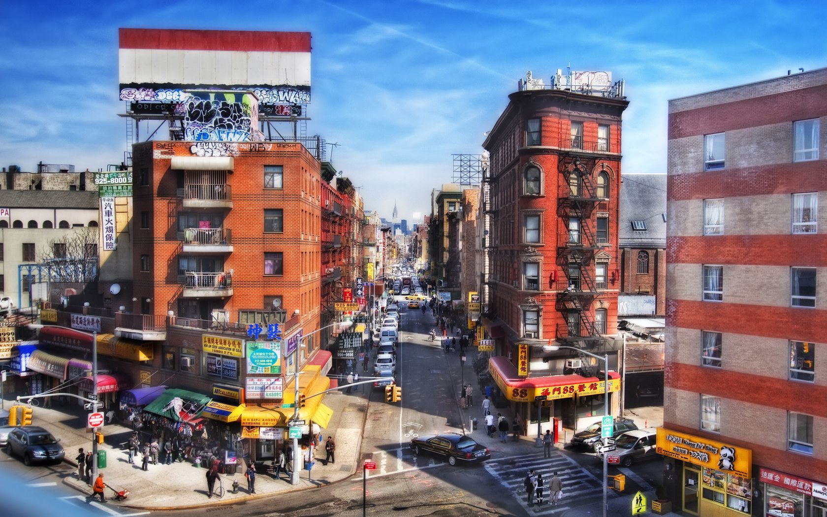 usa, cities, people, cars, building, traffic, movement, united states, hdr, new york, vanity