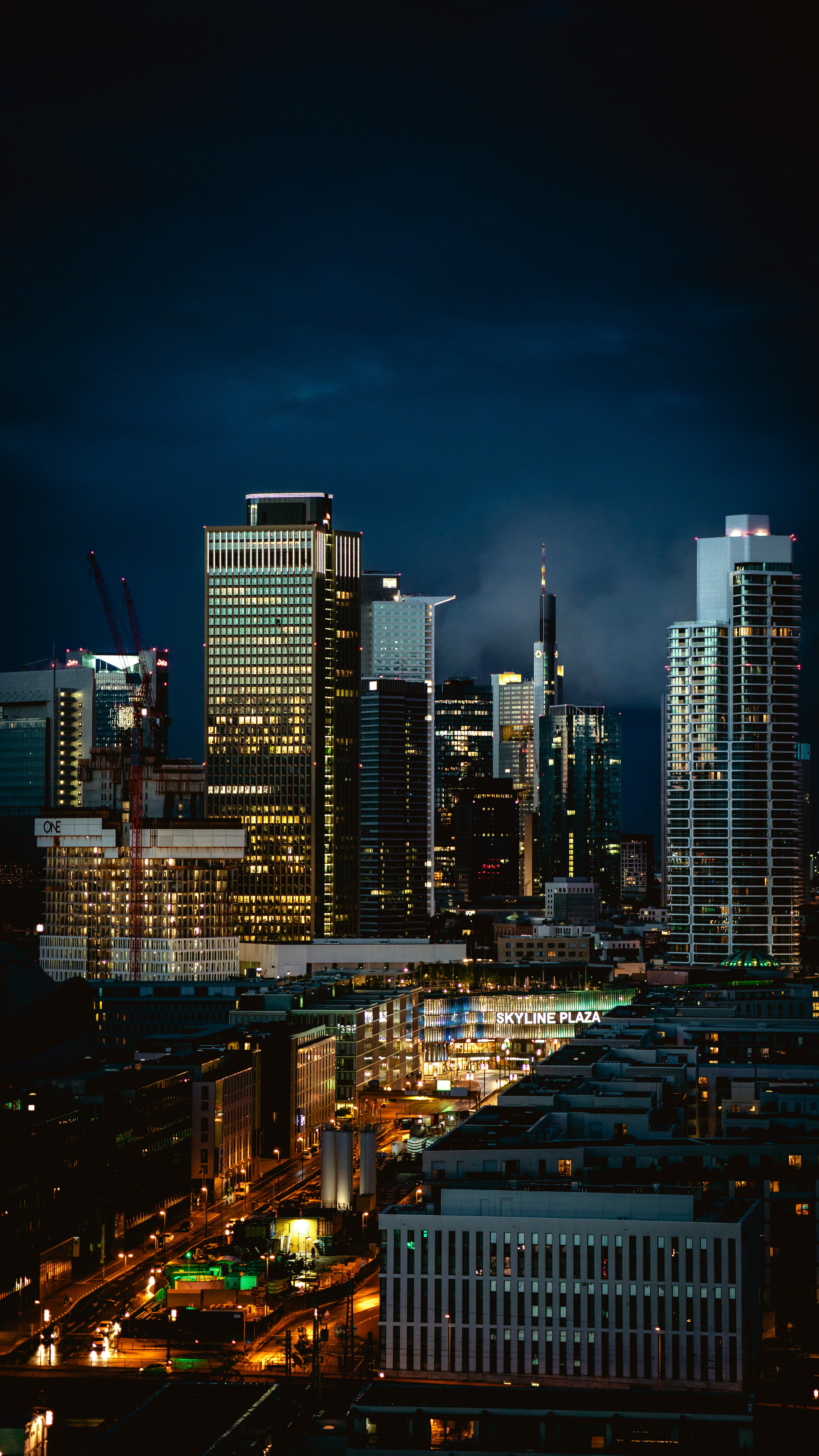 cities, night city, building, road Lights HQ Background Images