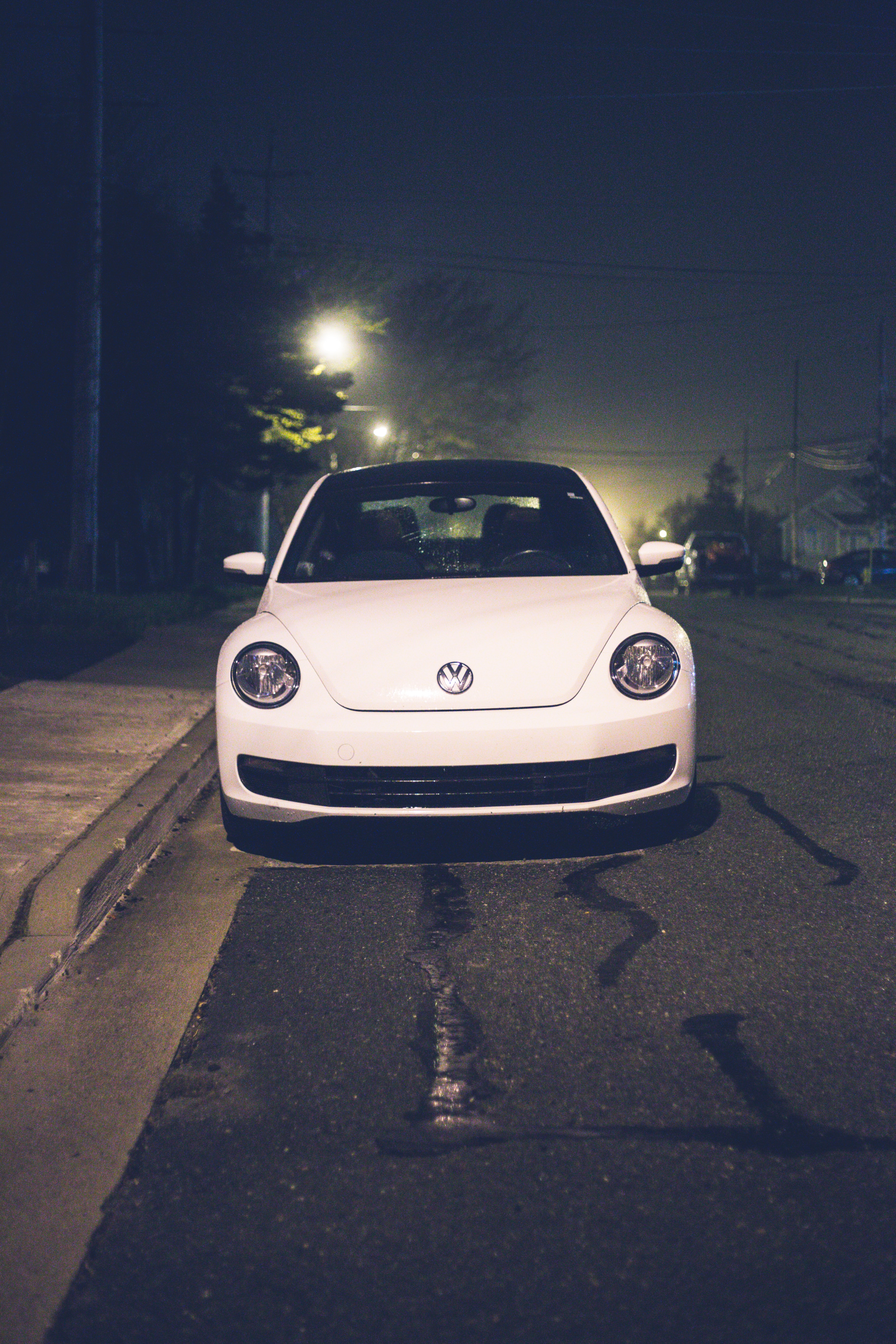 volkswagen, cars, white, car, front view, machine Phone Background