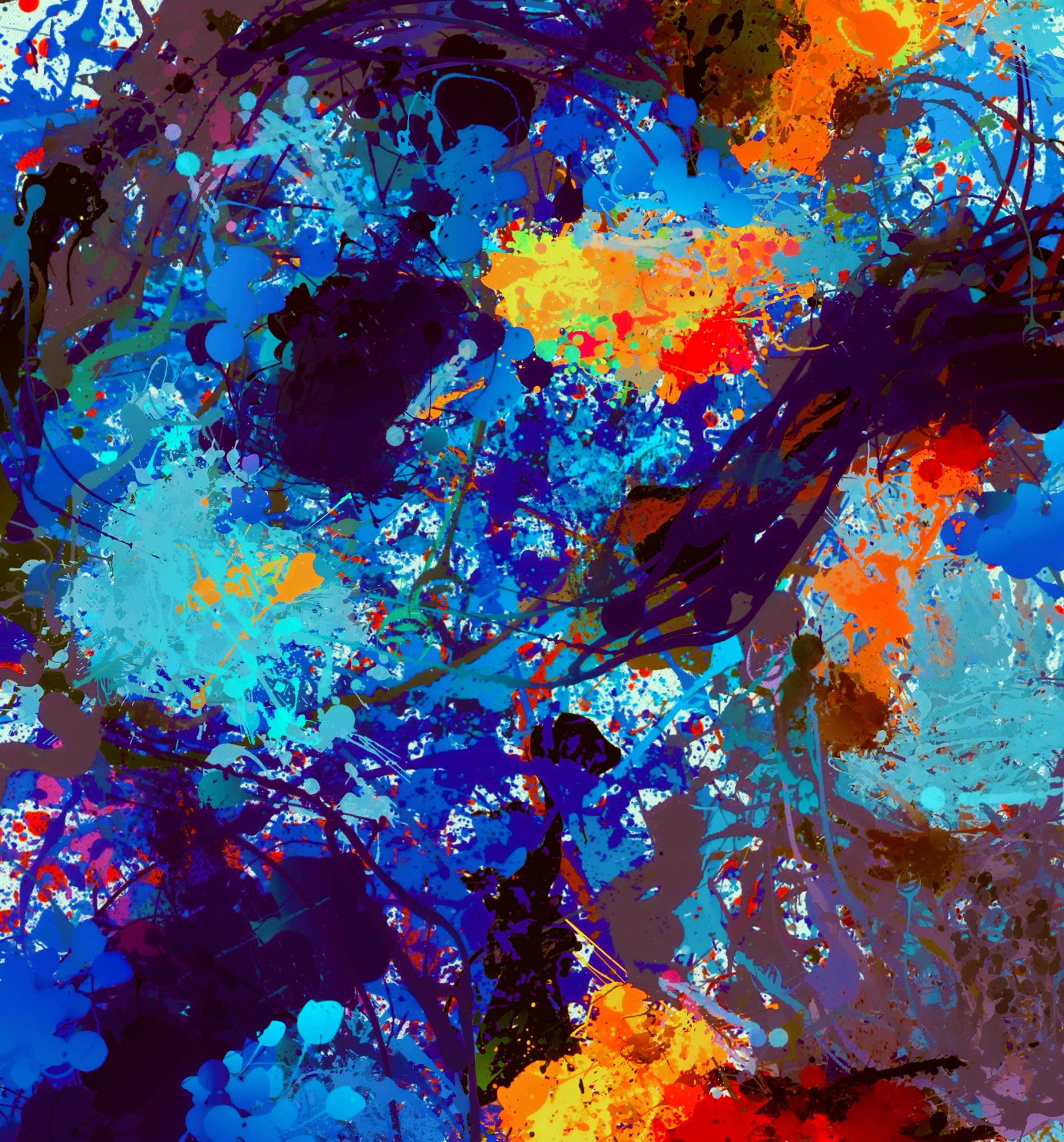 colourful, paint, abstract, bright, multicolored, motley, stains, spots, colorful