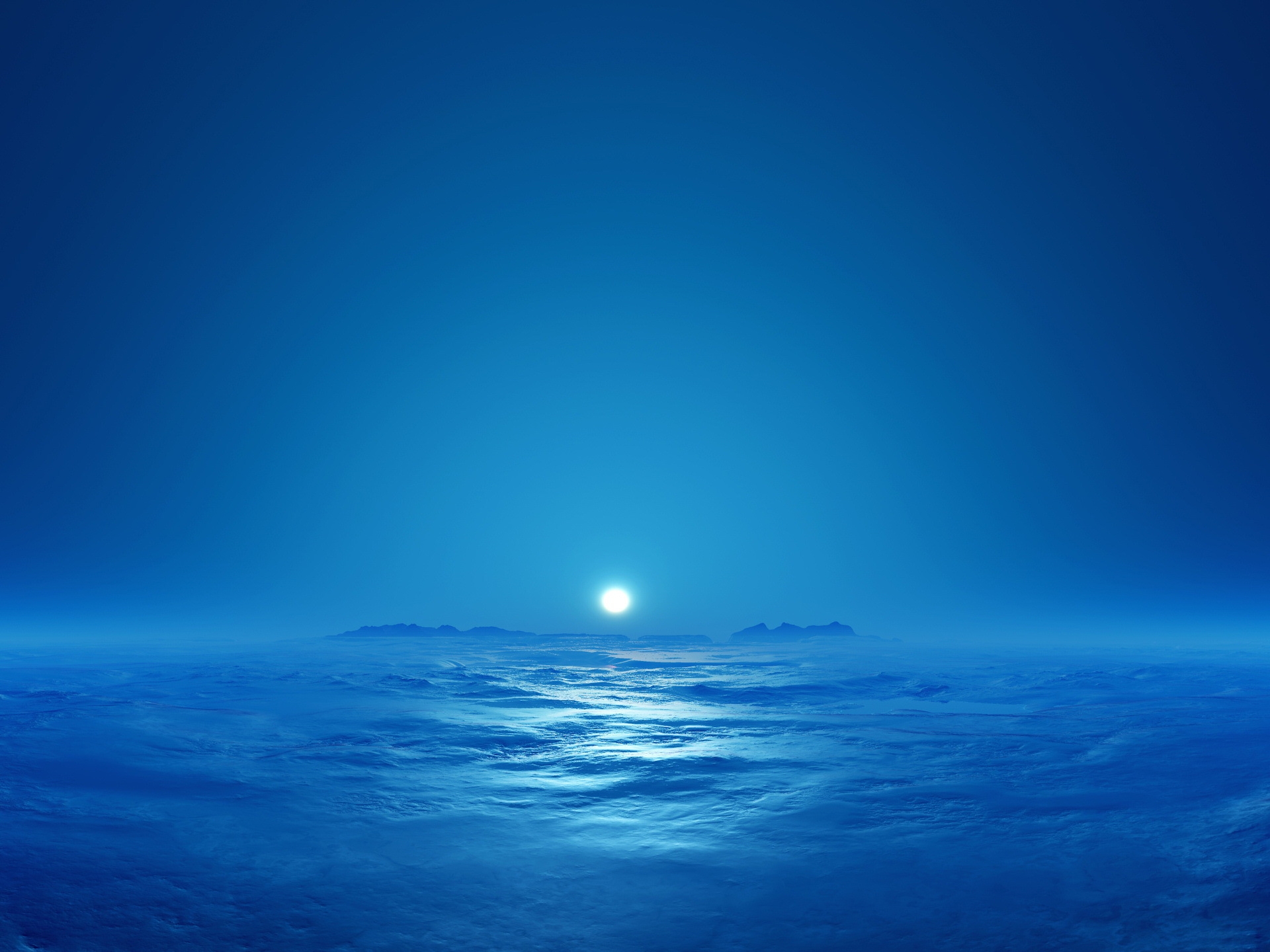 HD wallpaper blue, nature, sea, sun, horizon, fog, haze