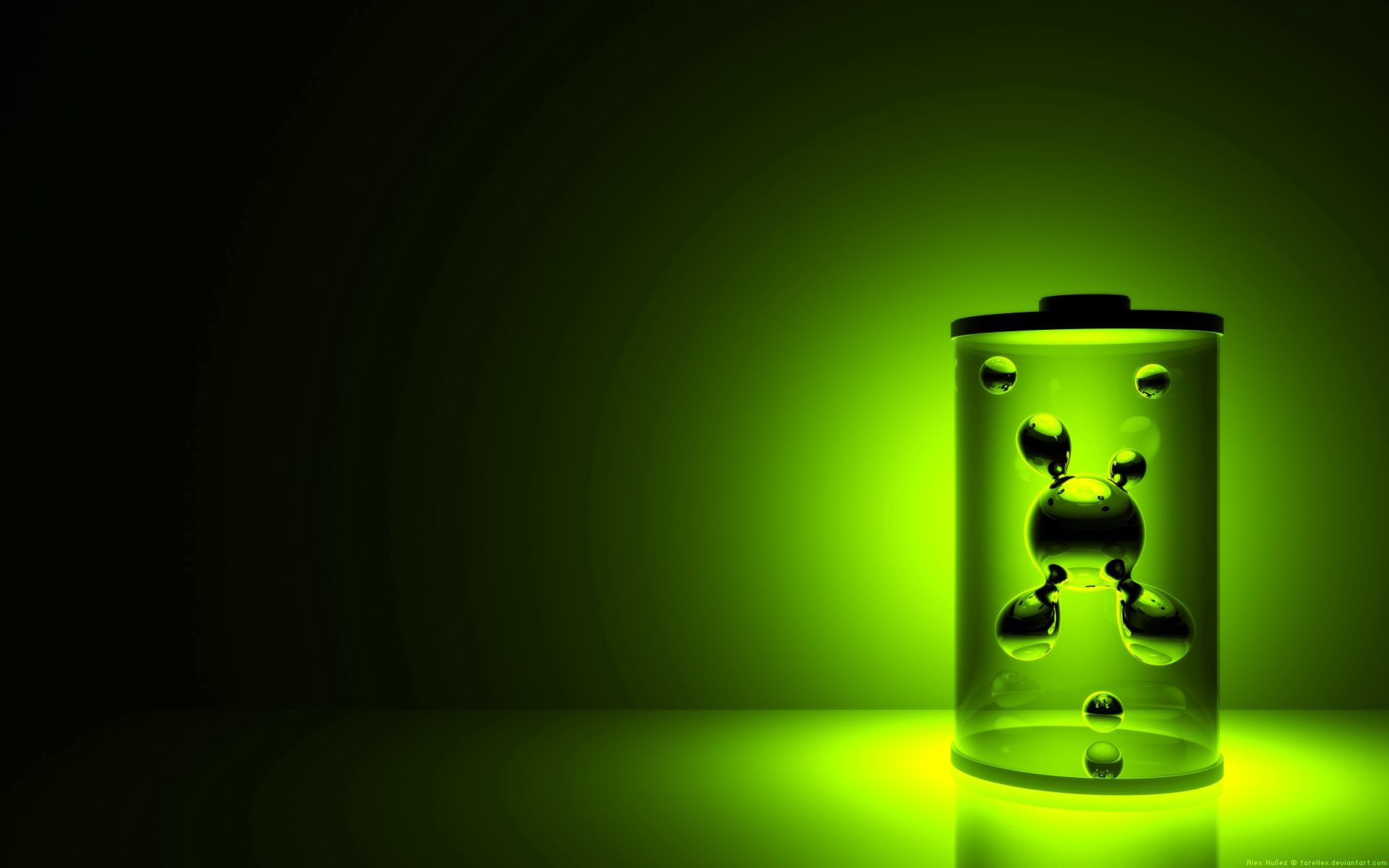 green, 3d, shine, light, figurines, figures wallpapers for tablet