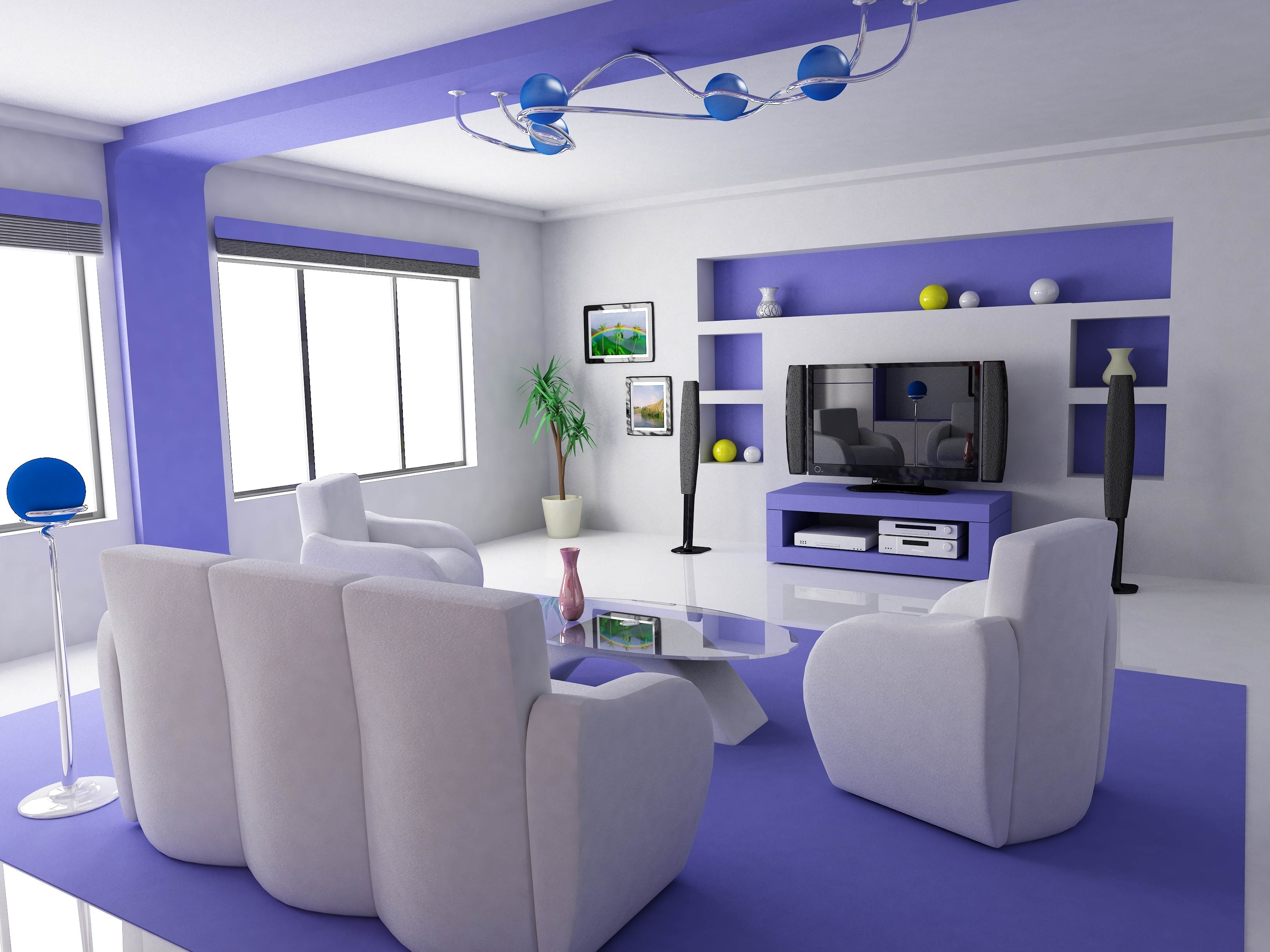 miscellanea, cinema, interior, miscellaneous, design, sofa, graphics, living room, chairs, chandelier, armchairs HD wallpaper