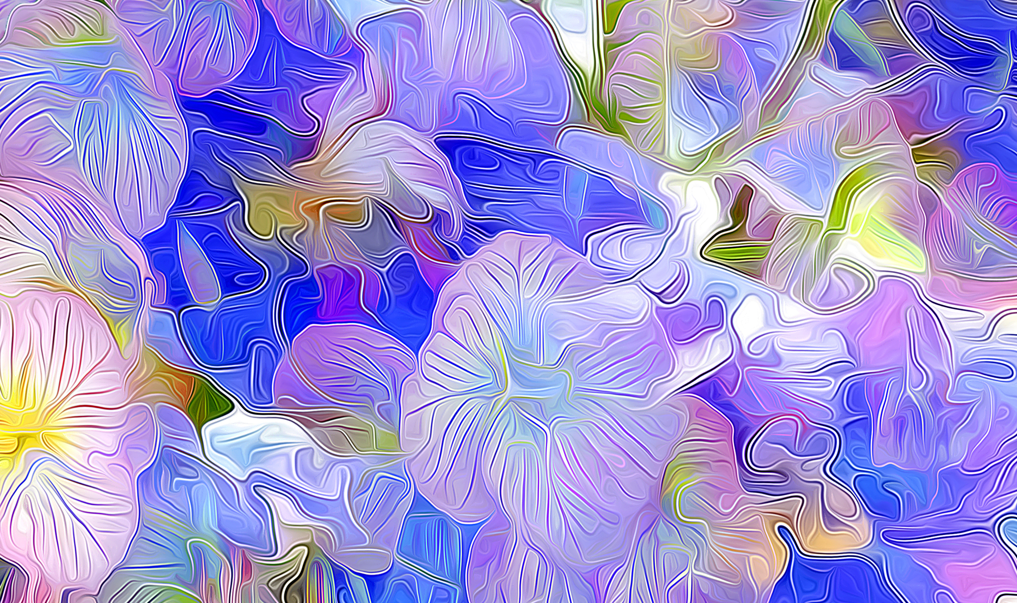 4K, FHD, UHD flowers, abstract, art, colourful