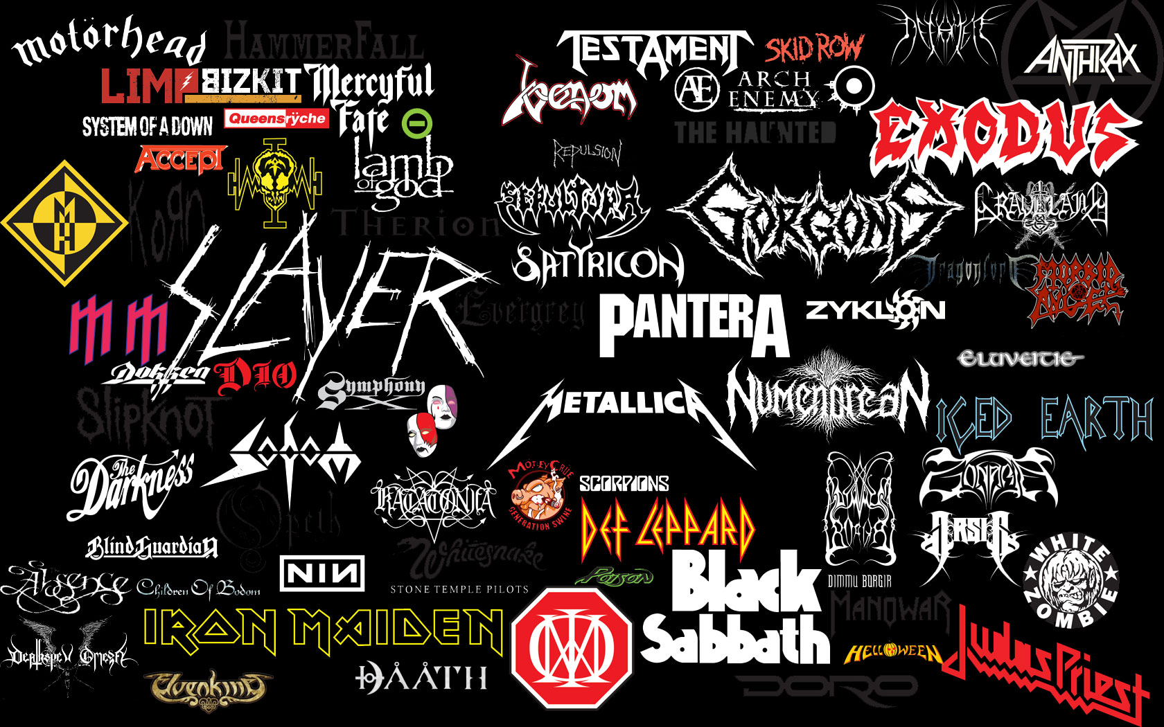 heavy metal, music, band, collage Full HD
