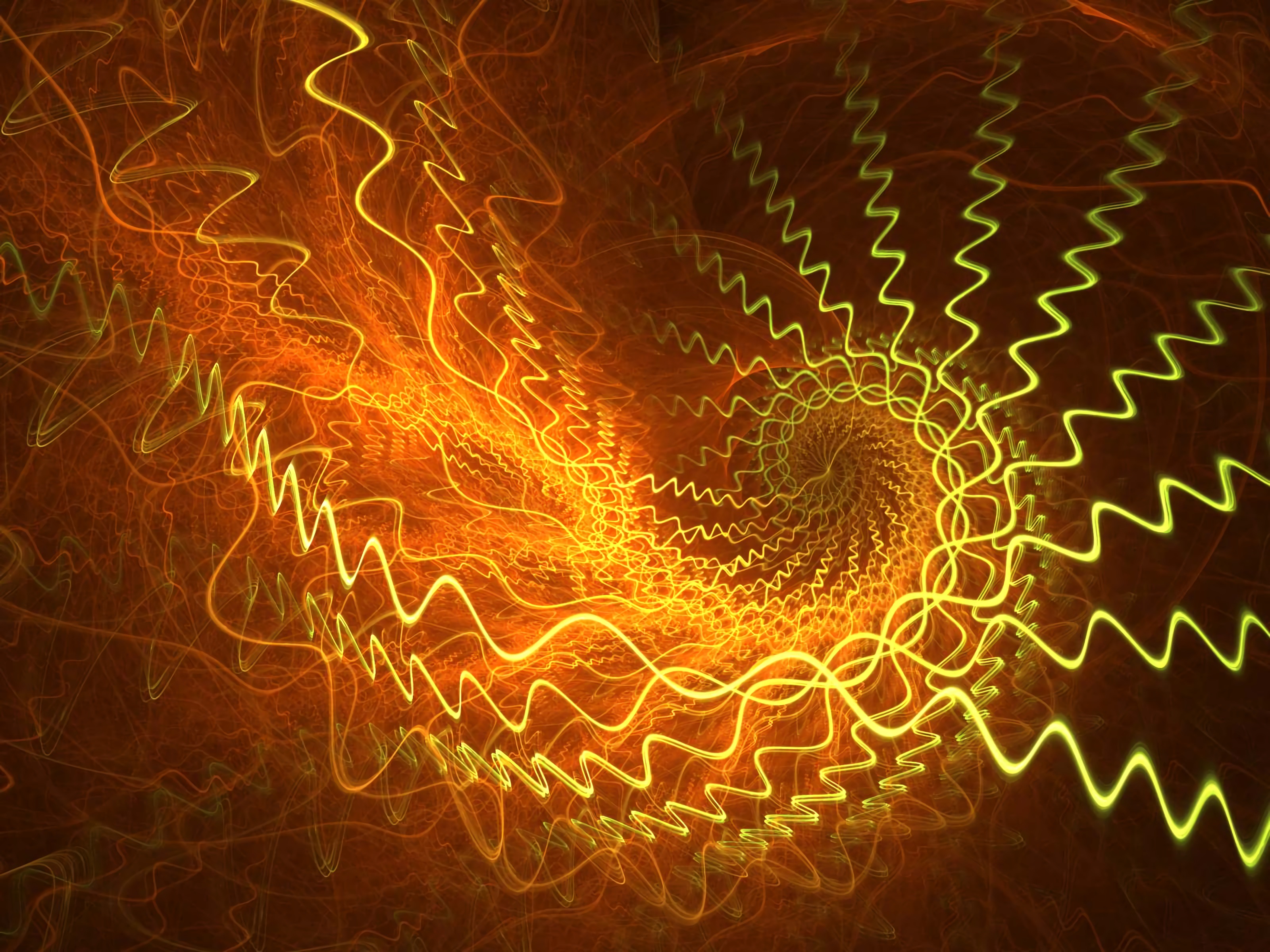 abstract, fractal, glow, threads HD Mobile