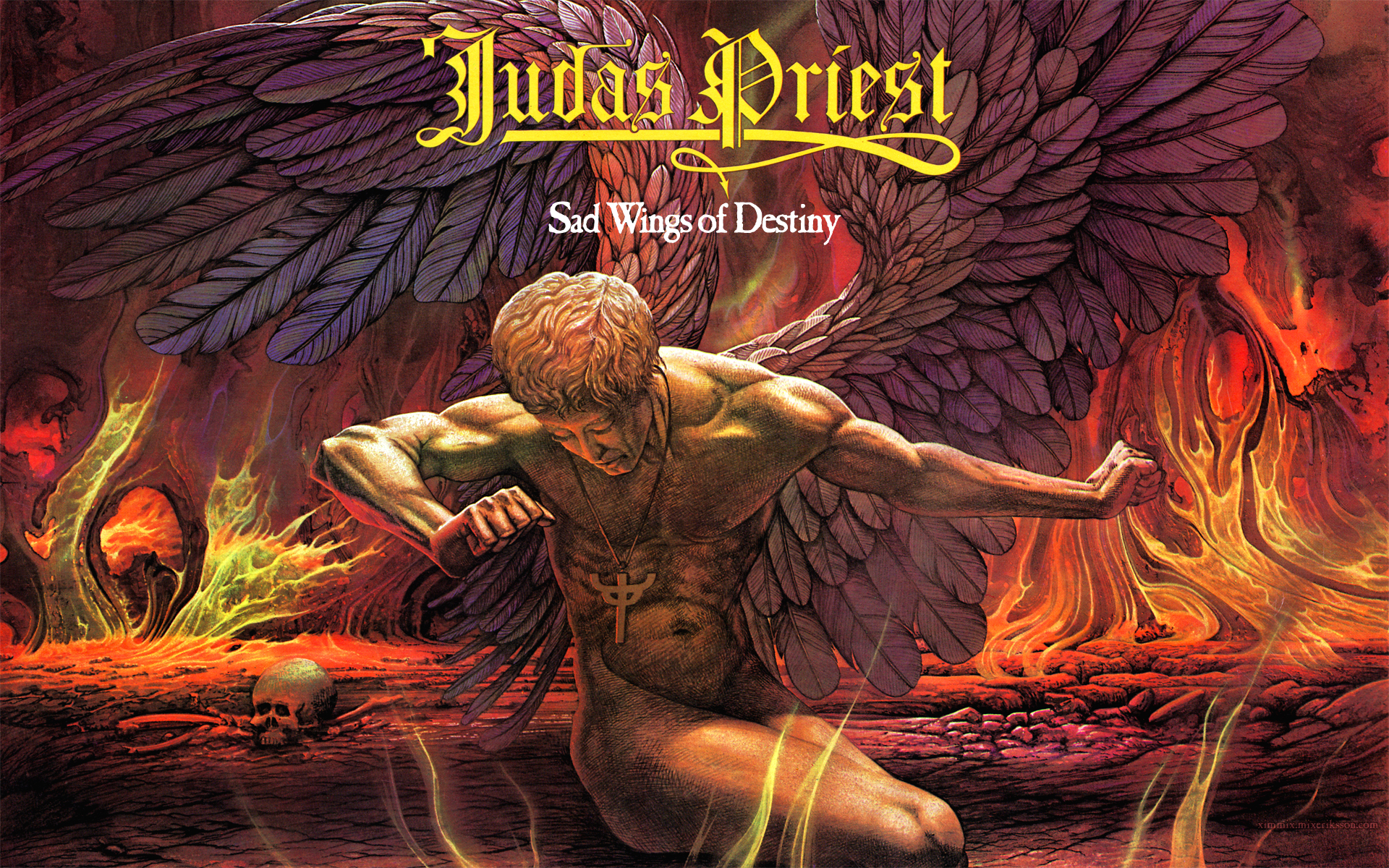 hard rock, music, judas priest, album cover, heavy metal 32K