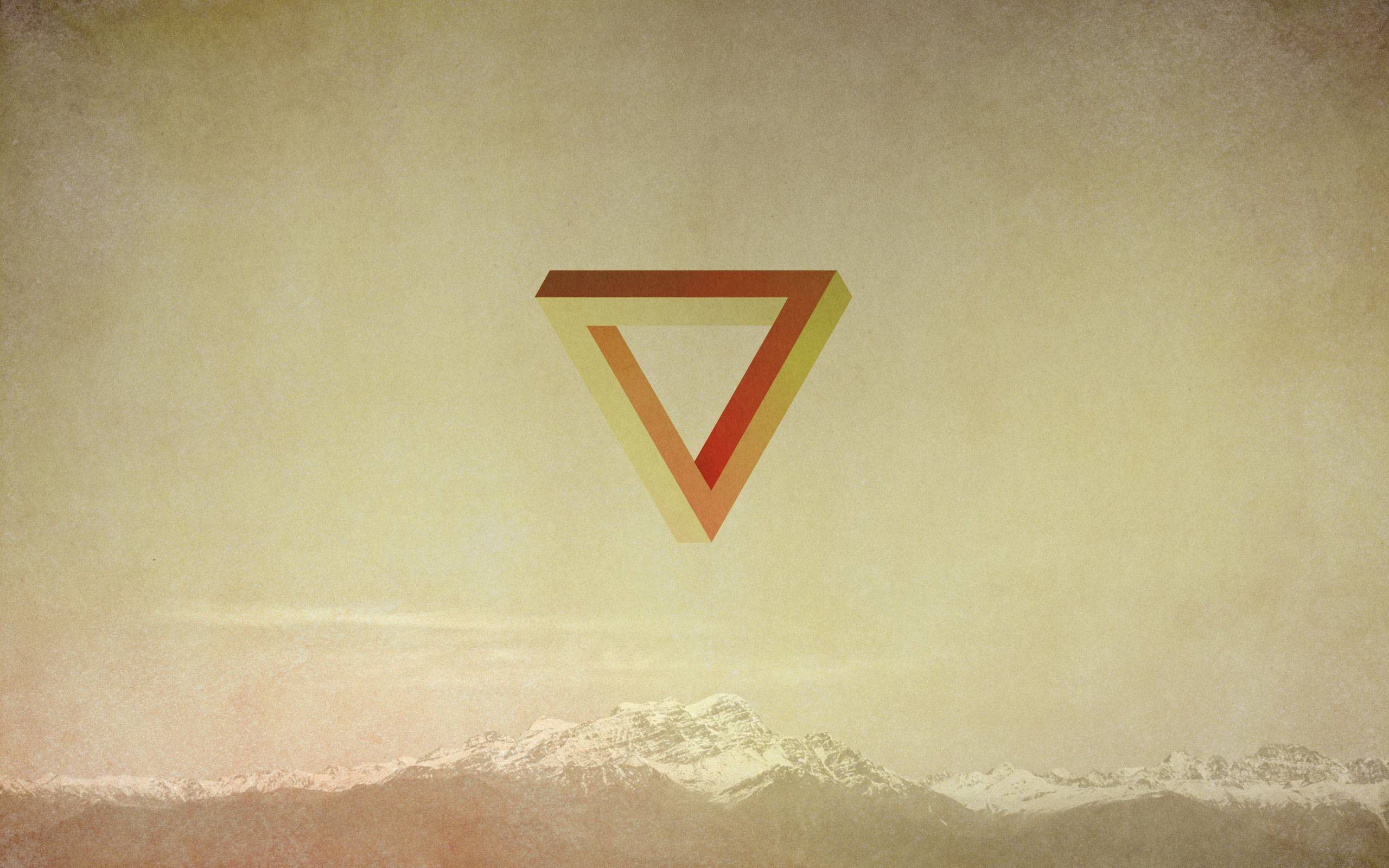 triangle, abstract, mountains, waves Smartphone Background