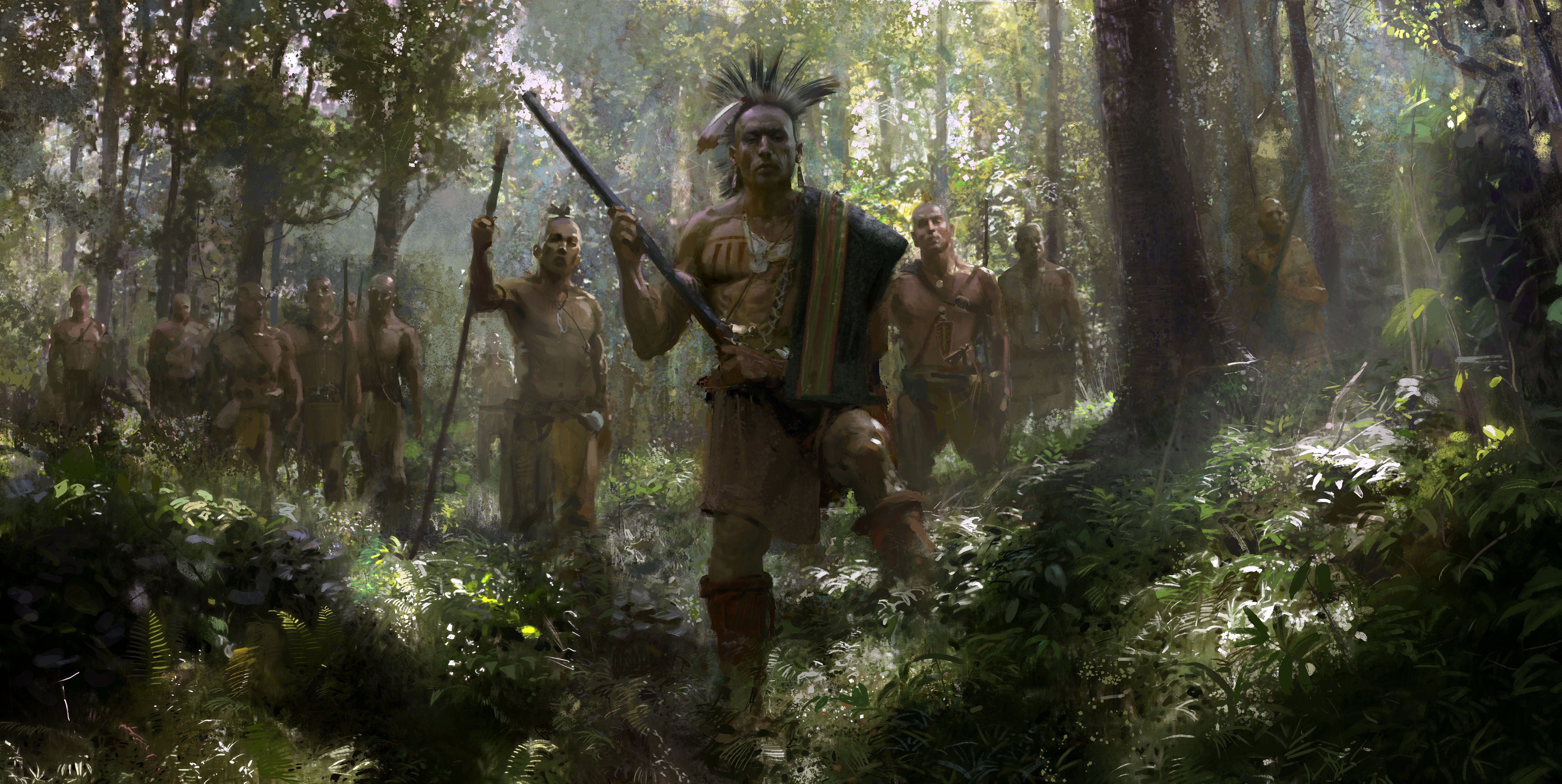Индейцы джунглей. Age of Empires индейцы. Craig Mullins. Индейцы в лесу. Воин в лесу.