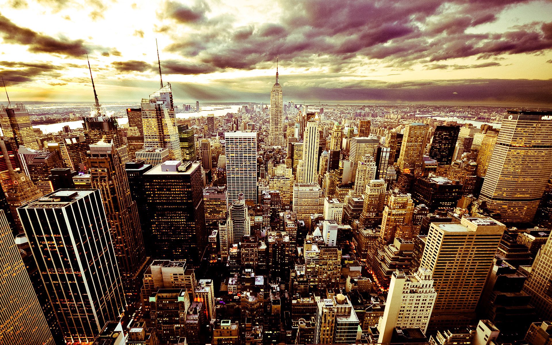Mobile wallpaper america, skyscrapers, usa, cities, sky, clouds, city, building, evening, united states, new york, handsomely, it's beautiful, ny
