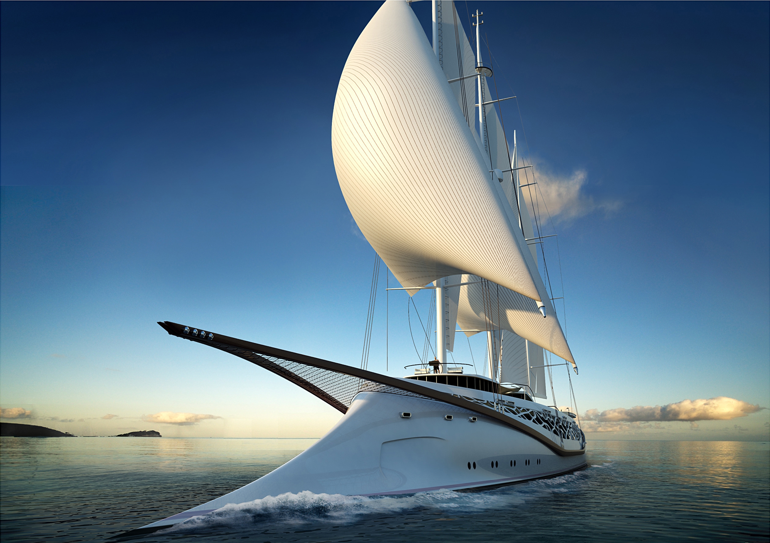 57881 download wallpaper yacht, miscellanea, miscellaneous, ocean, journey, relaxation, rest, sail, sails screensavers and pictures for free