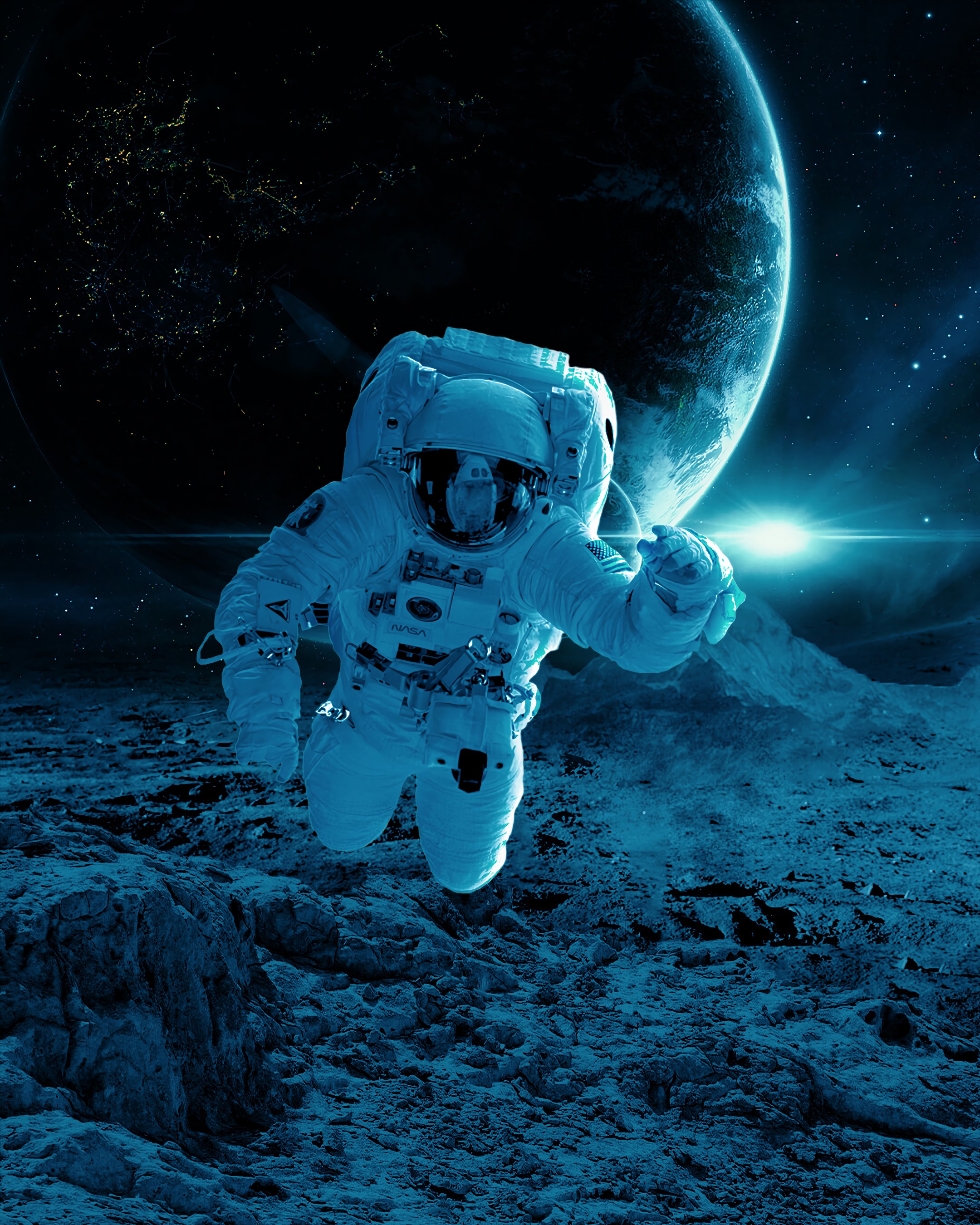 universe, cosmonaut, spacesuit, space suit, astronaut Full HD
