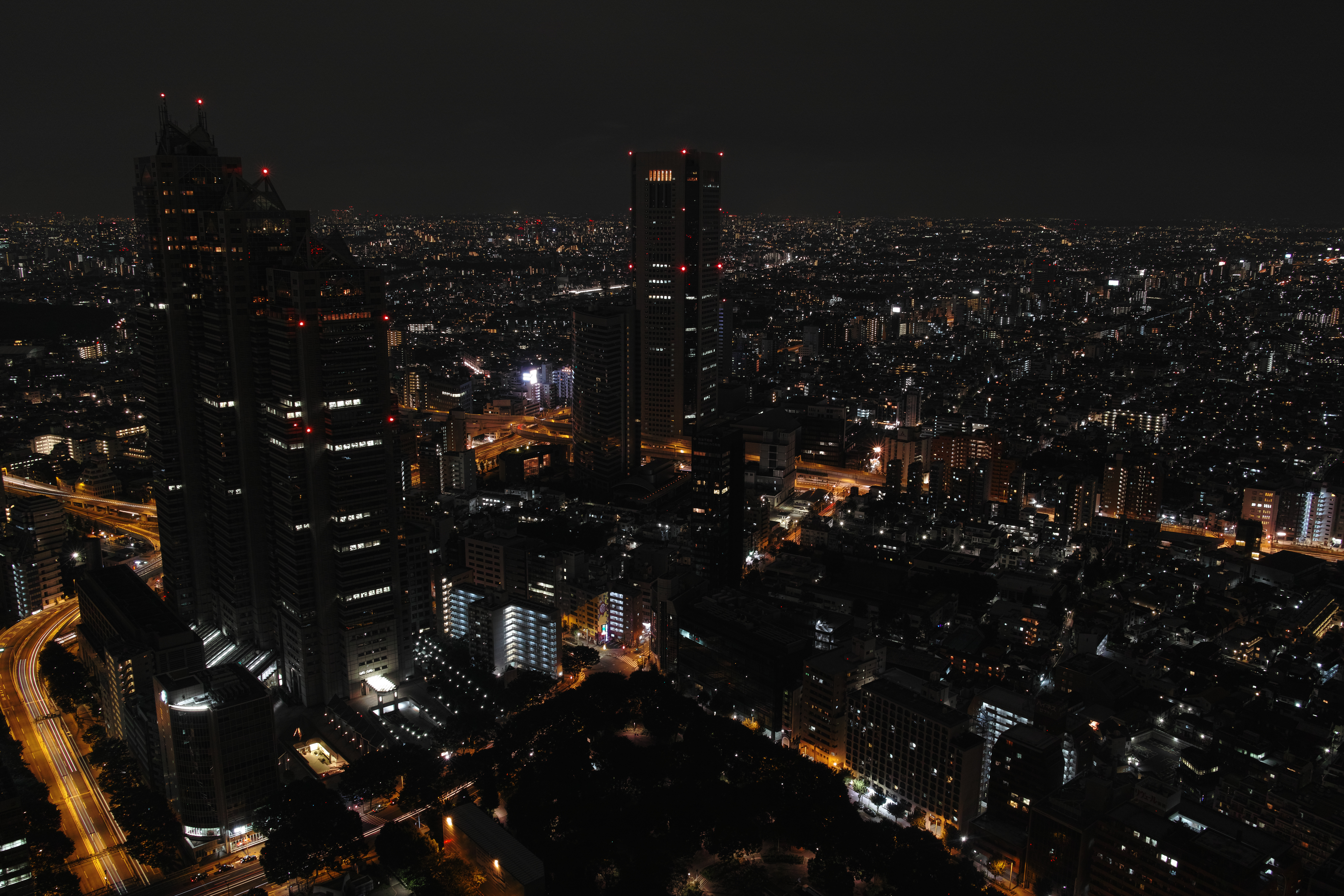 105041 download wallpaper night city, cities, night, skyscrapers, tokyo screensavers and pictures for free