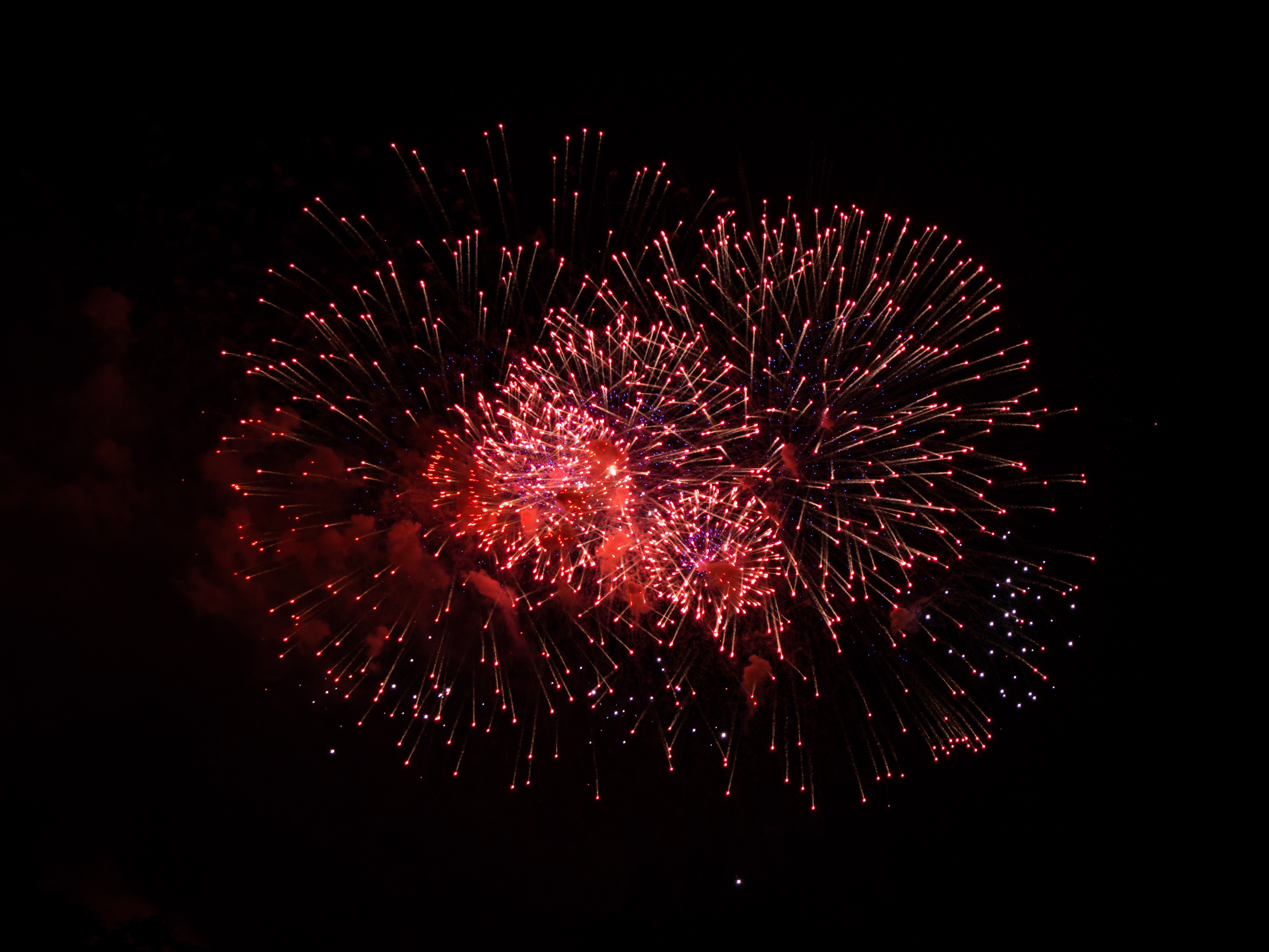 iPhone background firework, fireworks, red, holidays