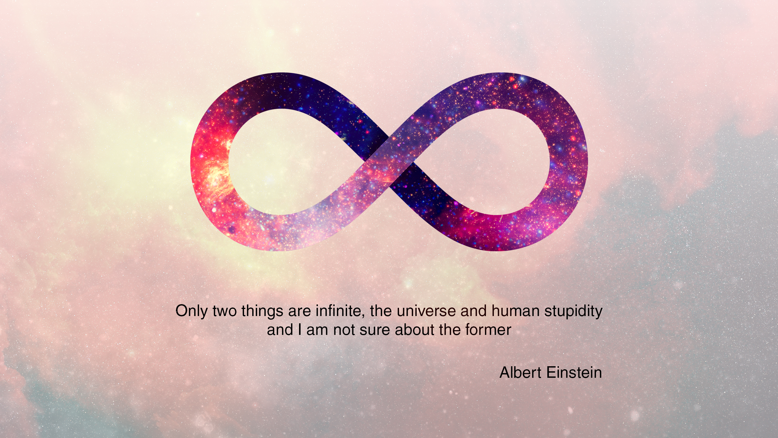 729791 скачать обои бесконечность, разное, цитировать, альберт эйнштейн, наука, космос, символ - заставки и картинки бесплатно