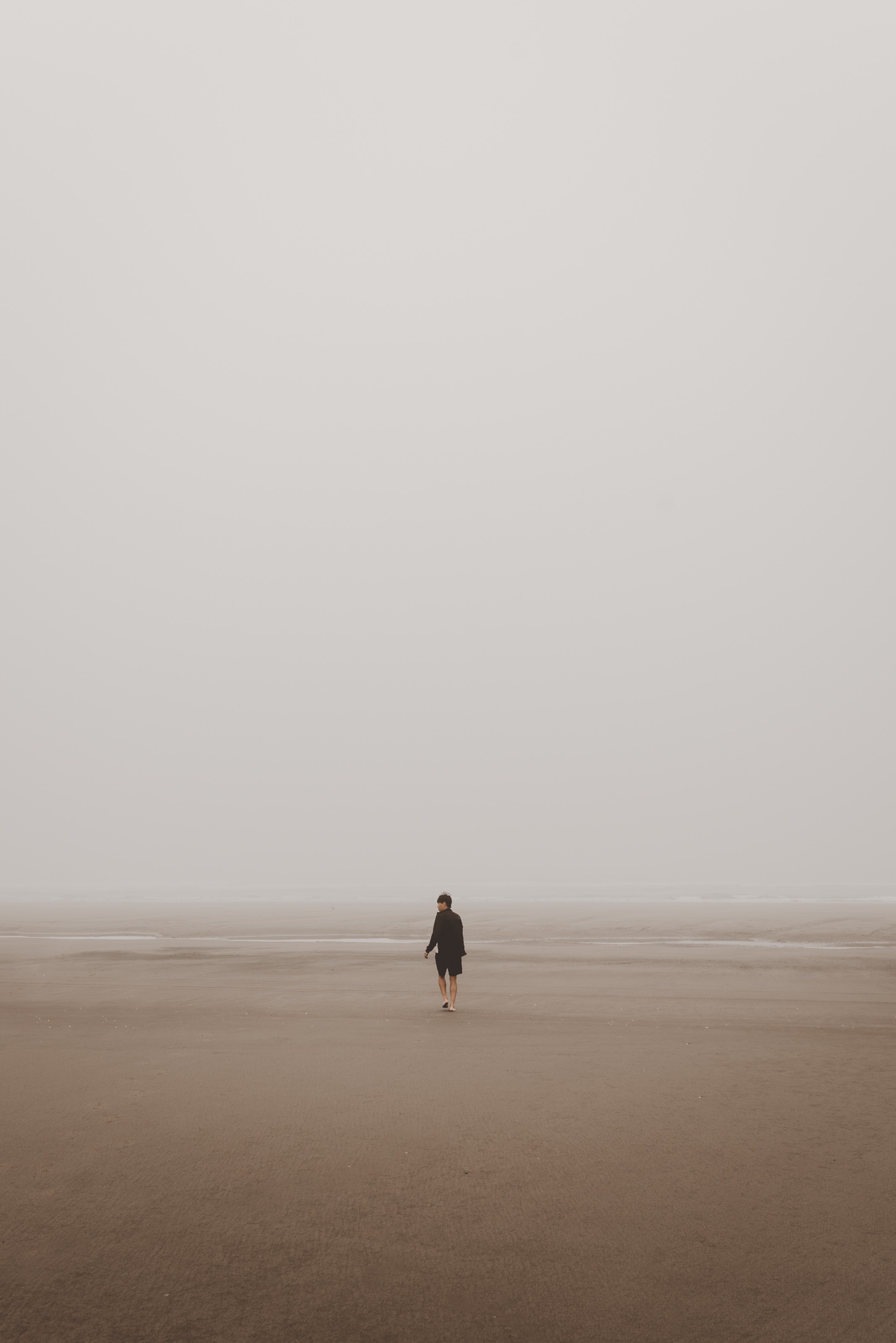 minimalism, sand, usa, united states, human, person, alone, lonely, oregon mobile wallpaper