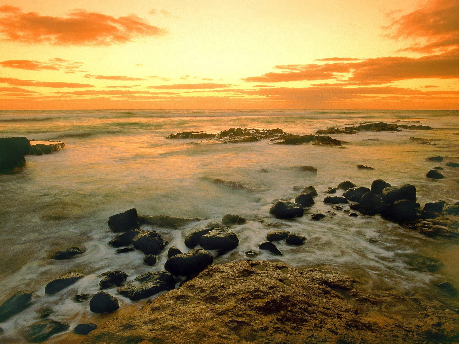 morning, nature, stones, sea, sand, hawaii phone background