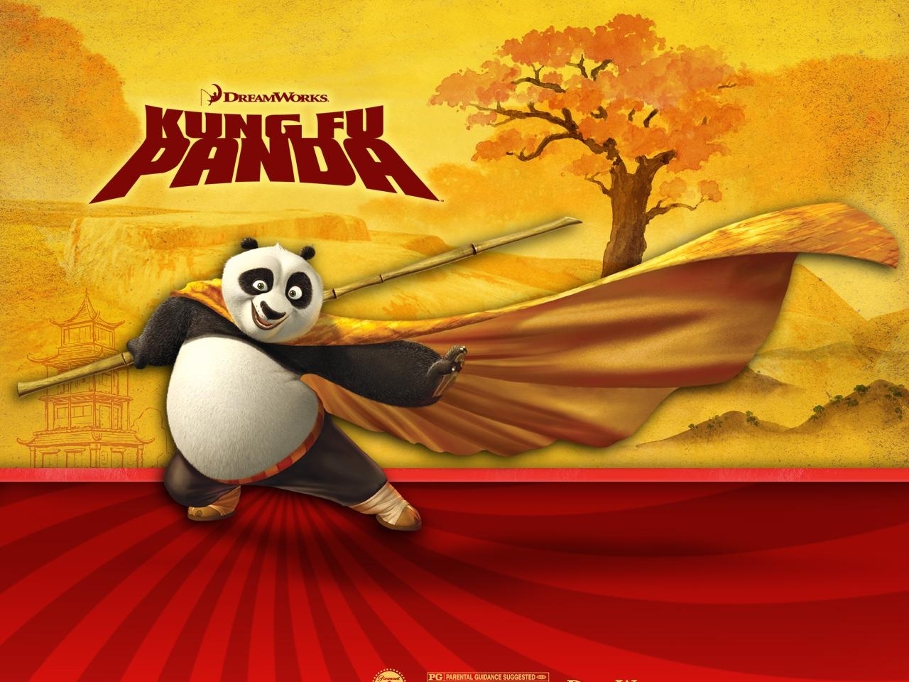 24772 download wallpaper cartoon, panda kung-fu screensavers and pictures for free