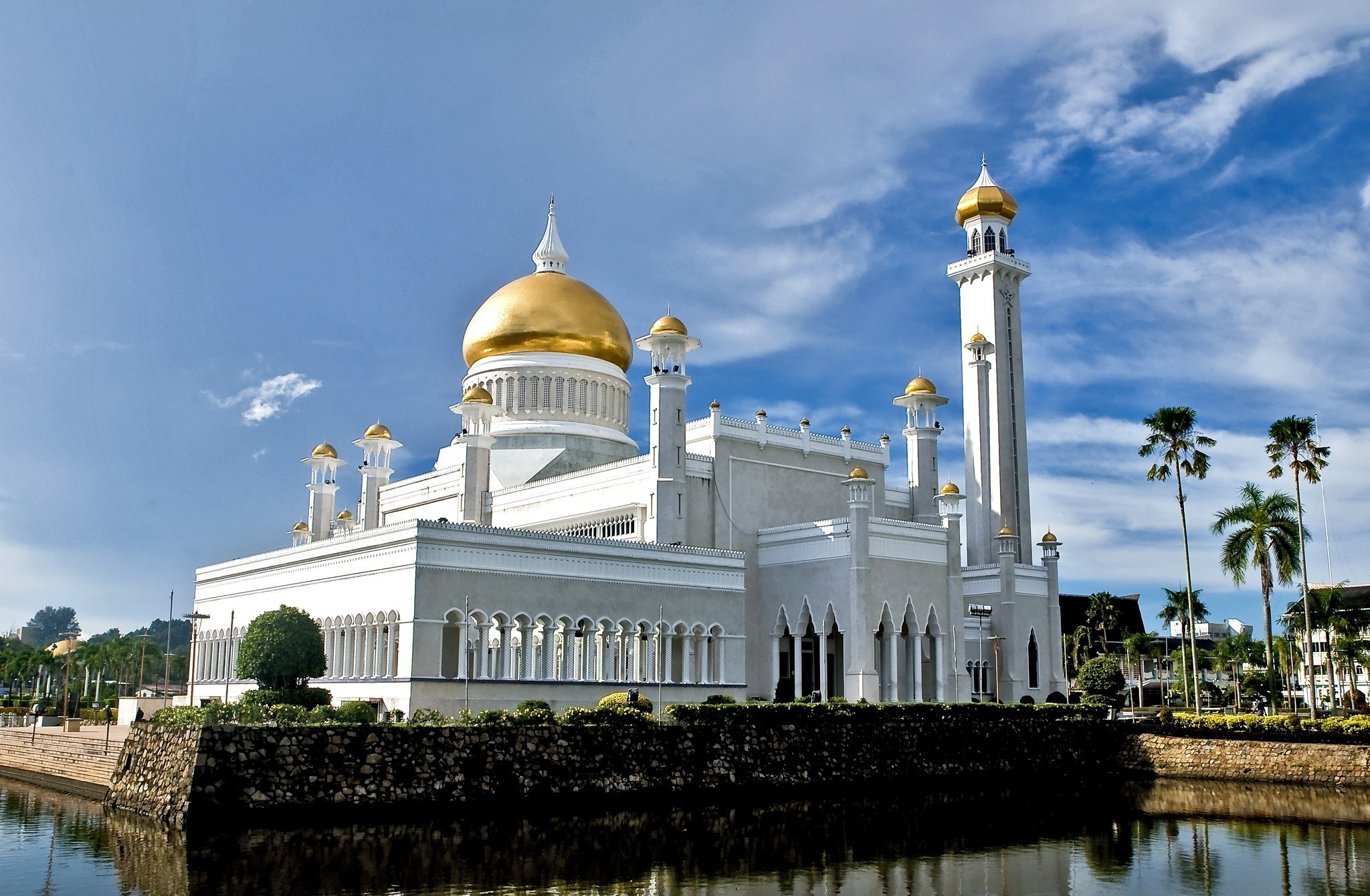 Hintergrundbild F R Handys Sultan Omar Ali Saifuddin Moschee Bandar