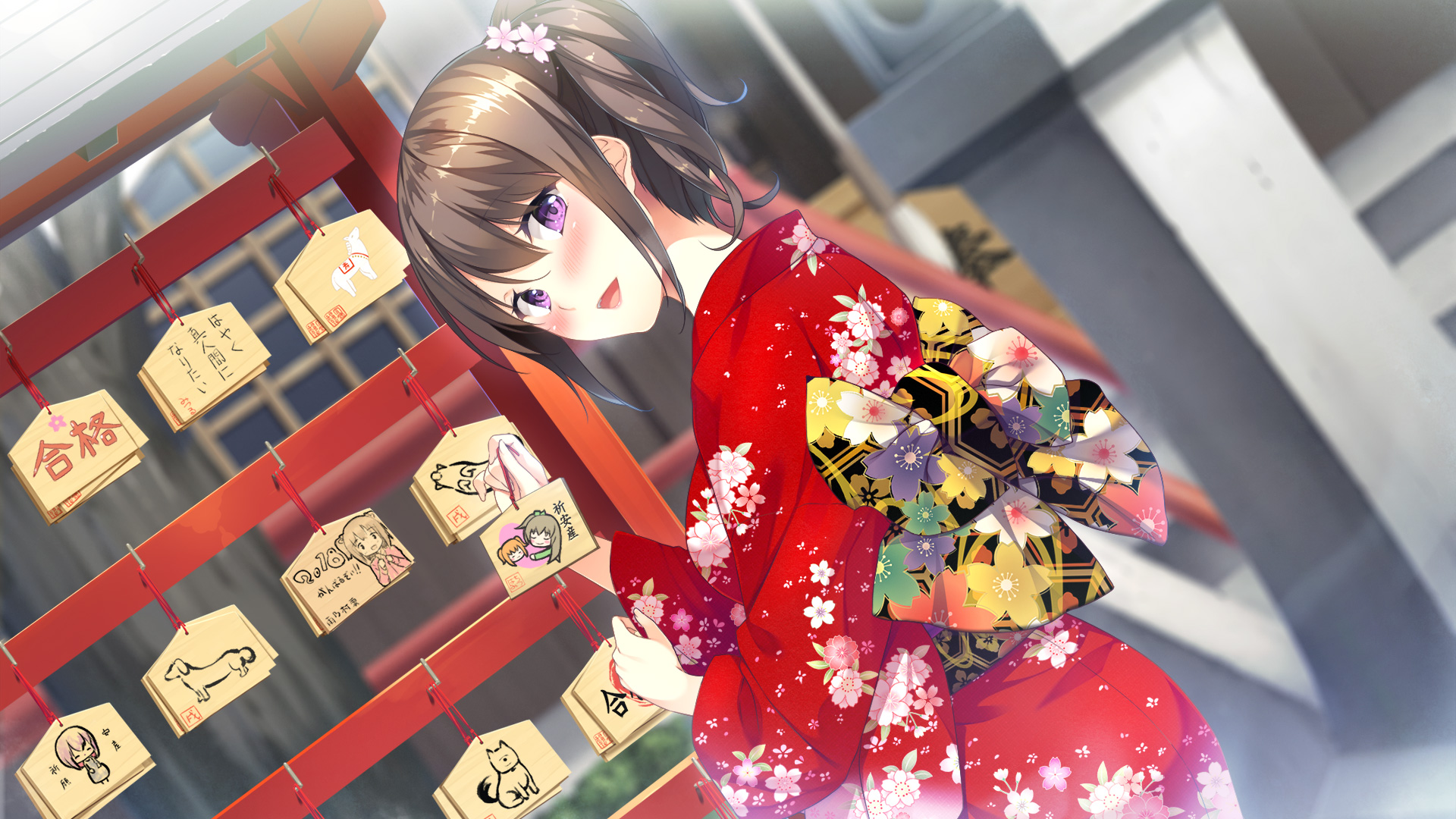 Японская девушка в кимоно арт