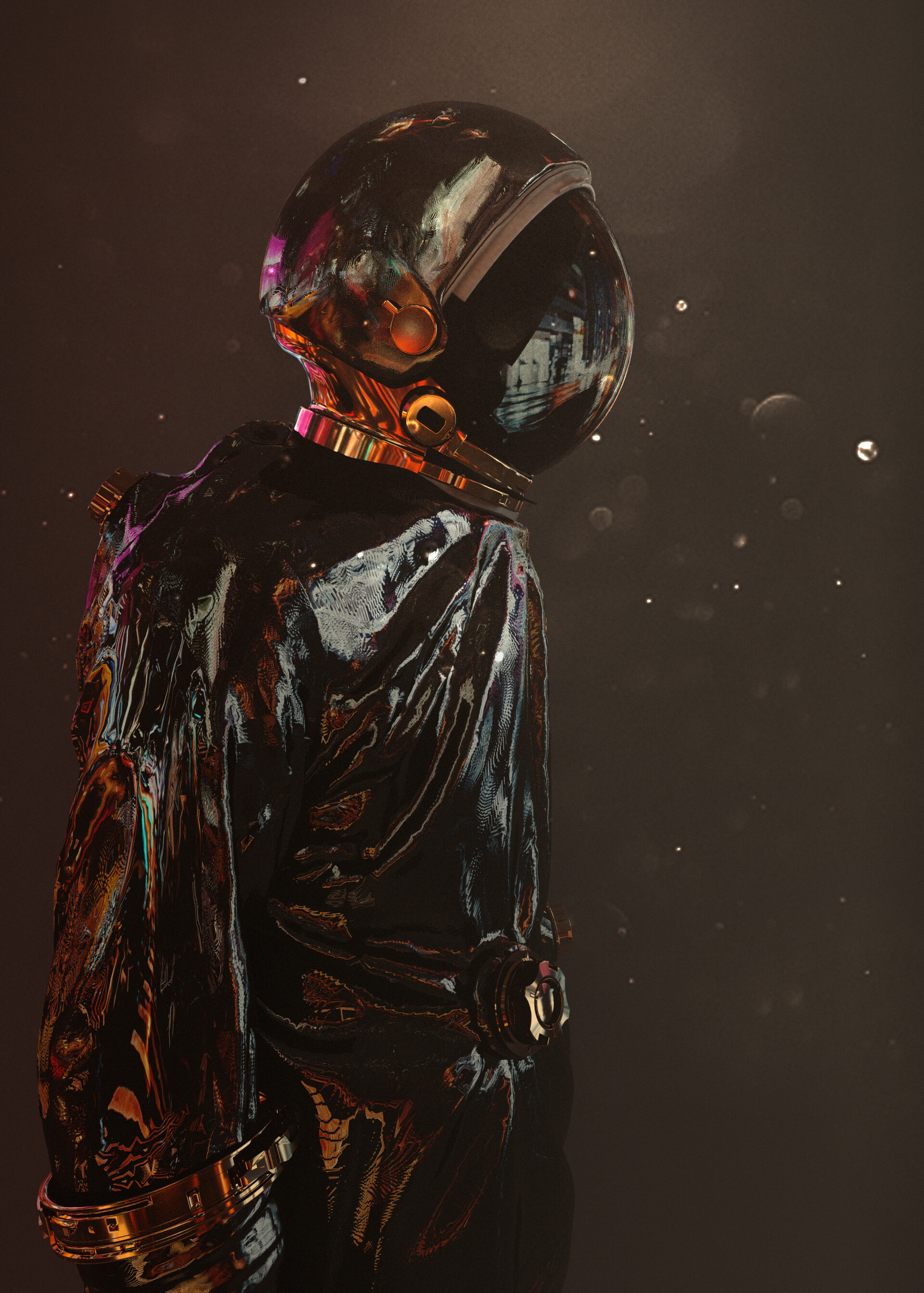 Ultra HD 4K glare, space suit, spacesuit, art