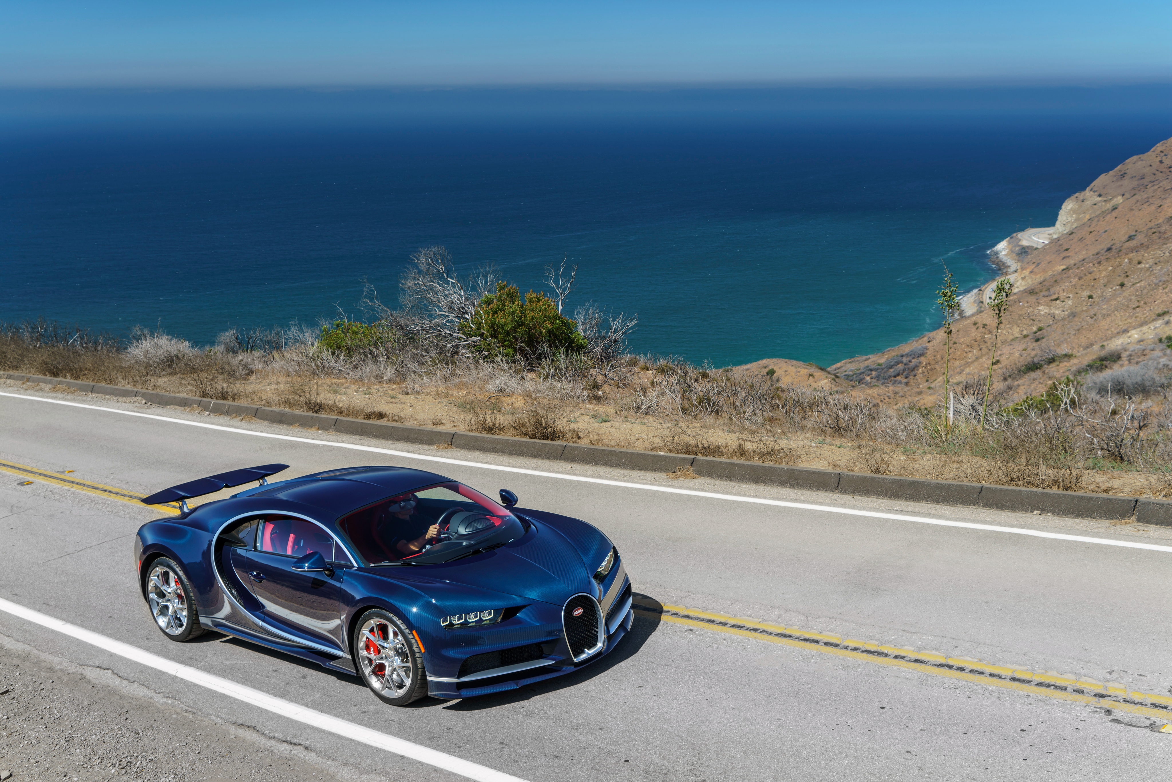 94596 download wallpaper bugatti, cars, blue, side view, chiron screensavers and pictures for free