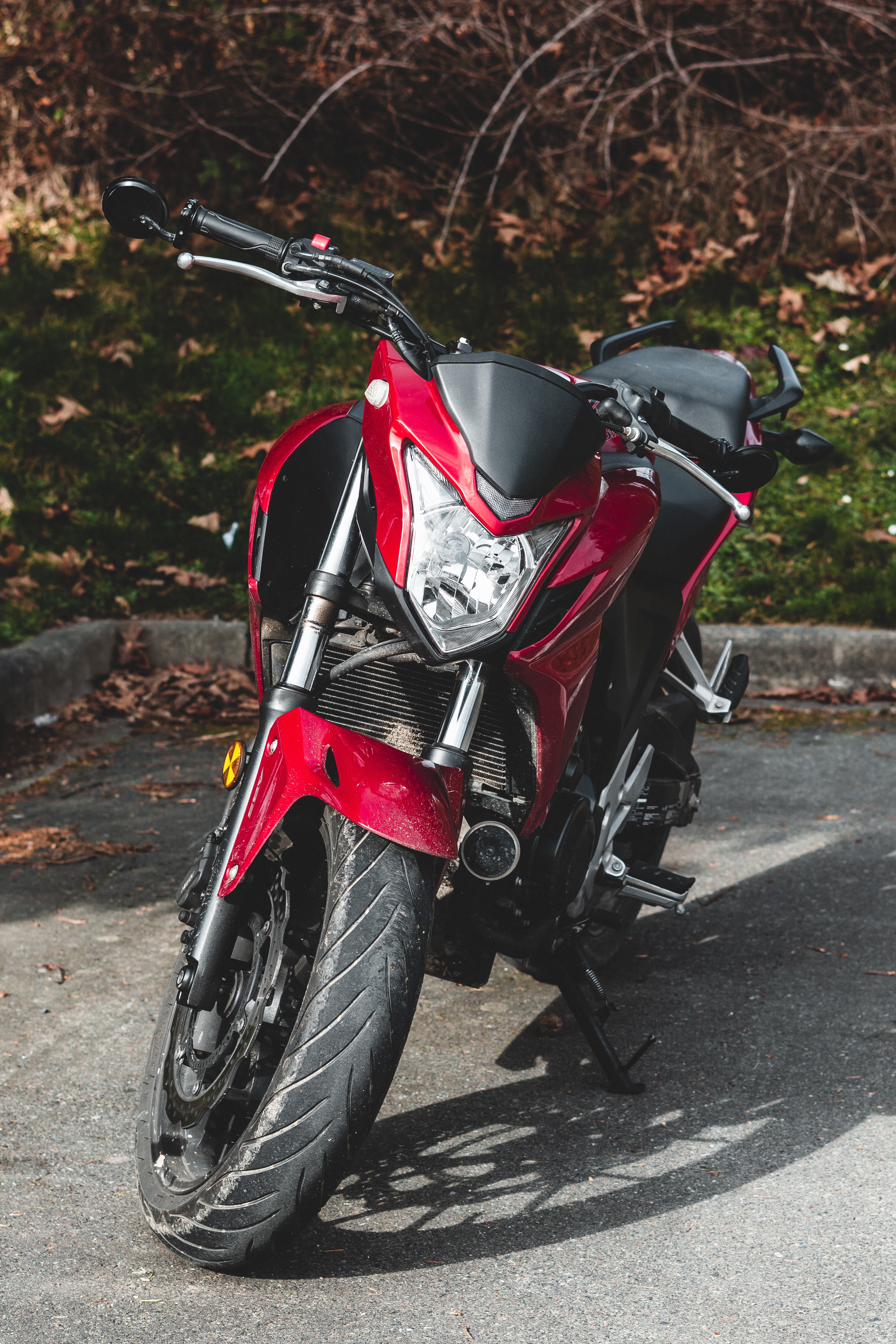 58054 Bild herunterladen motorräder, rot, vorderansicht, frontansicht, motorrad, rad - Hintergrundbilder und Bildschirmschoner kostenlos