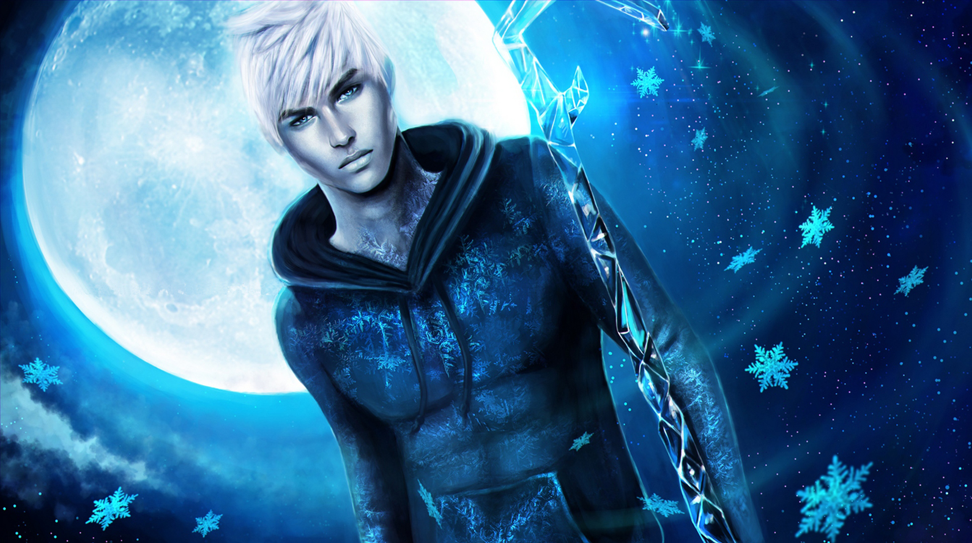 boy, winter, art, jack frost, snowflakes, ice jack, winter spirit cell phone wallpapers