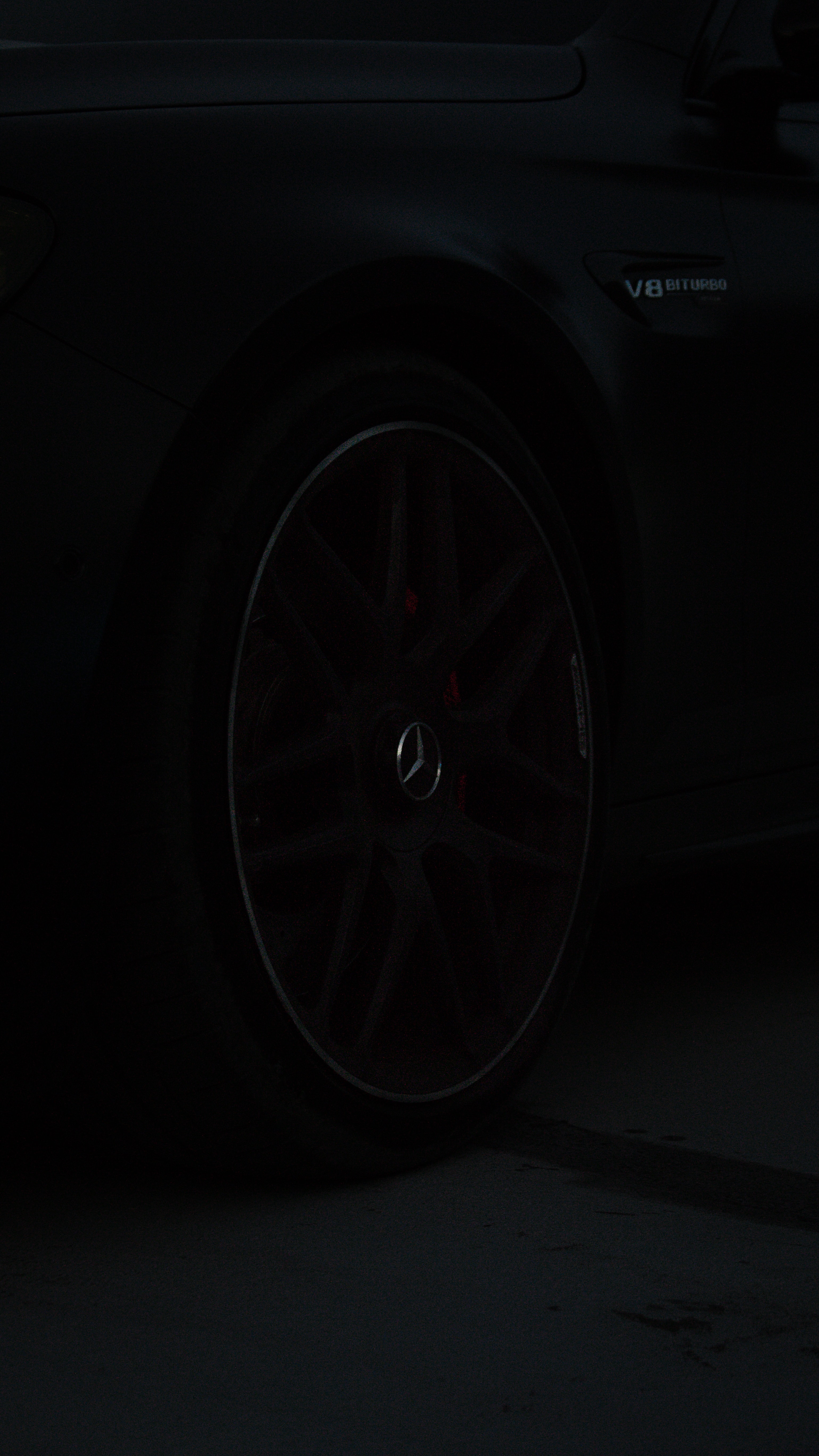 dark, mercedes-benz, nature, black, car, wheel phone background