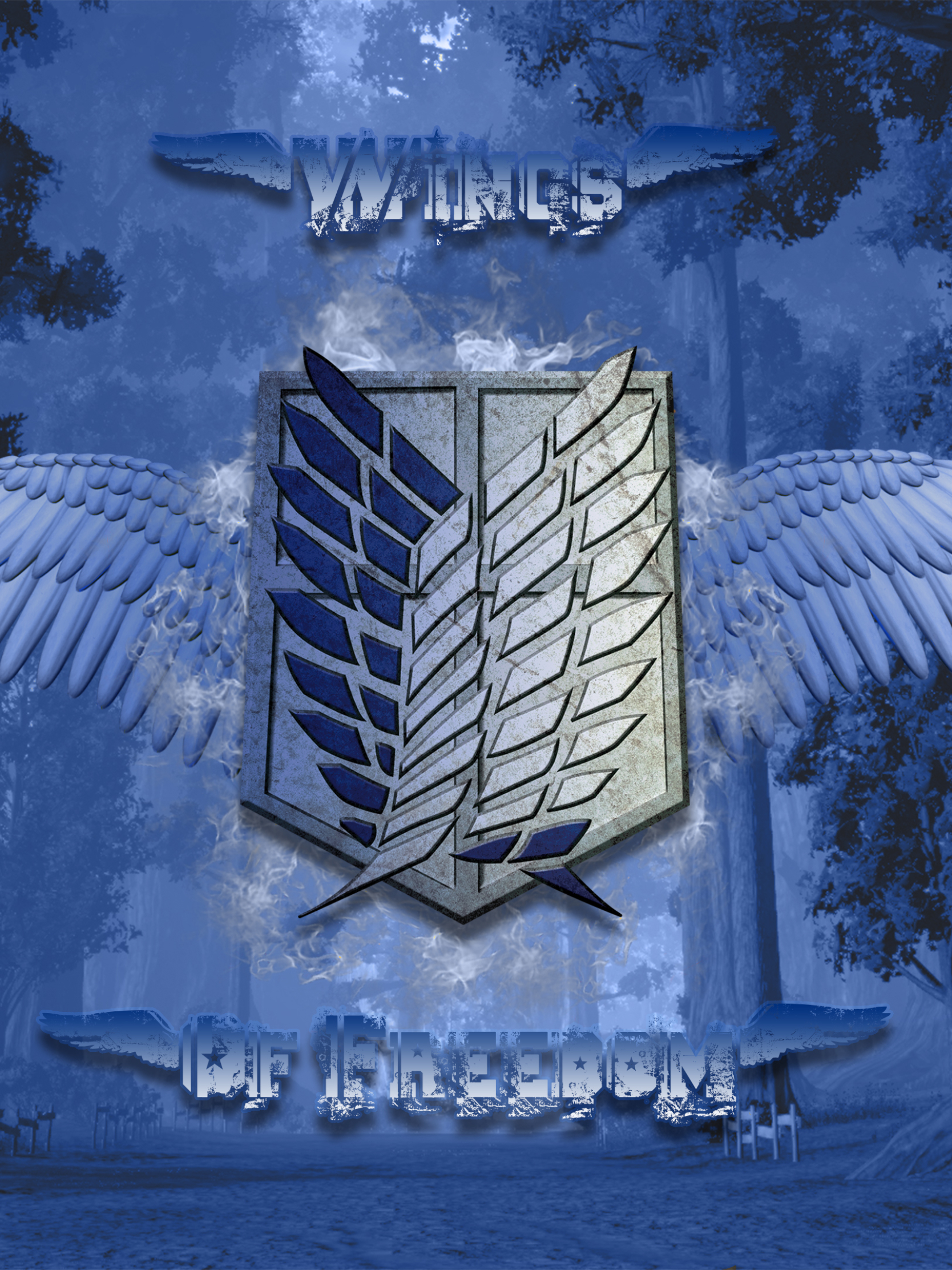 anime, attack on titan, scouting legion, wings of freedom iphone wallpaper