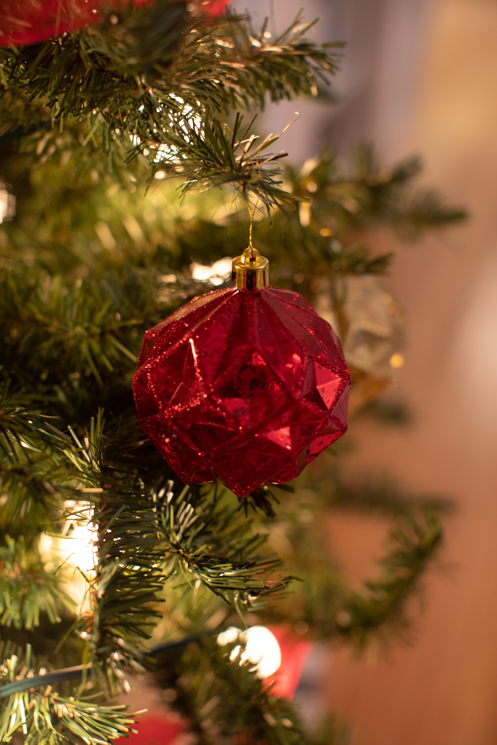 holidays, new year, shine, brilliance, christmas, branch, decoration, christmas tree toy