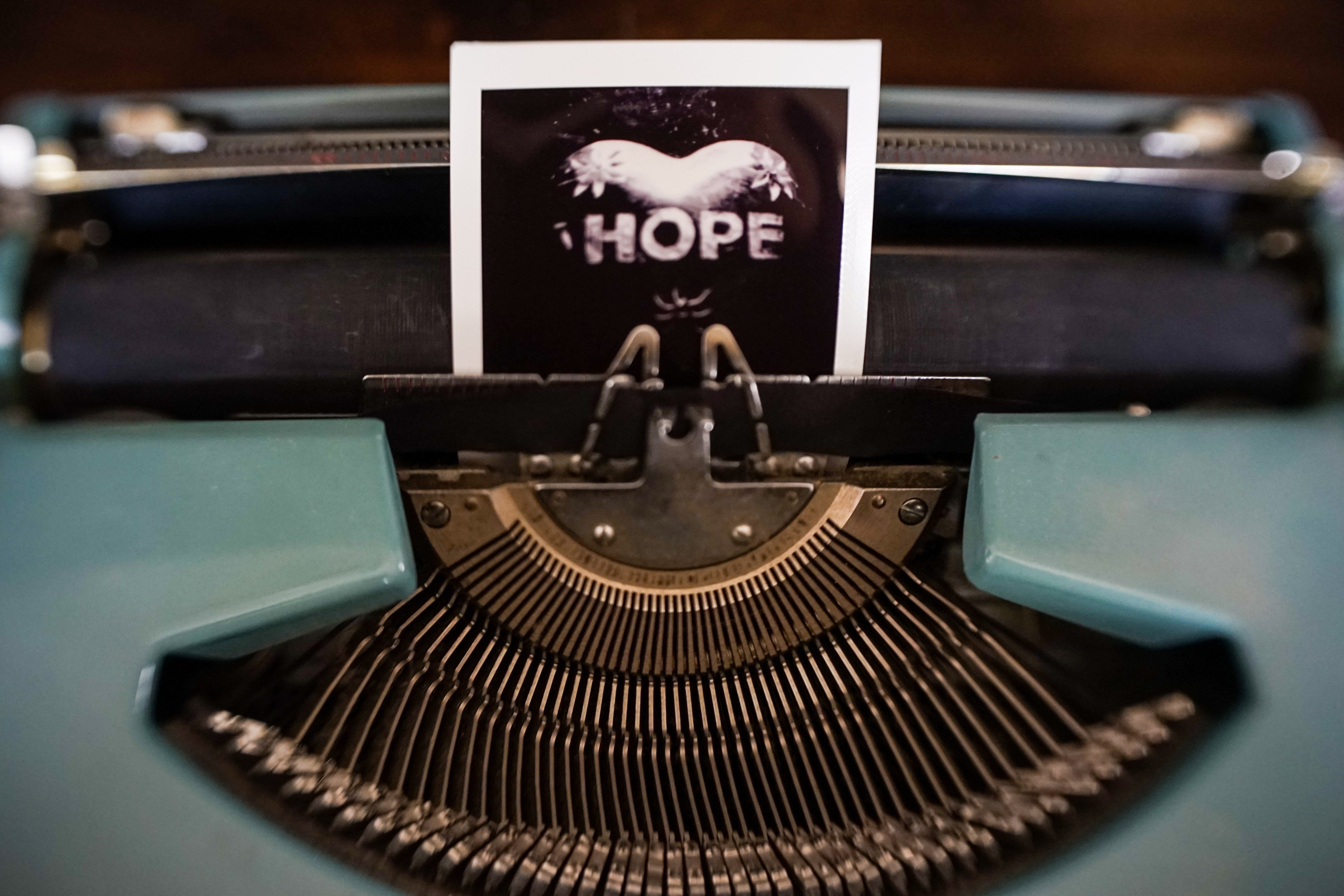 words, inscription, text, hope, word, typewriter iphone wallpaper