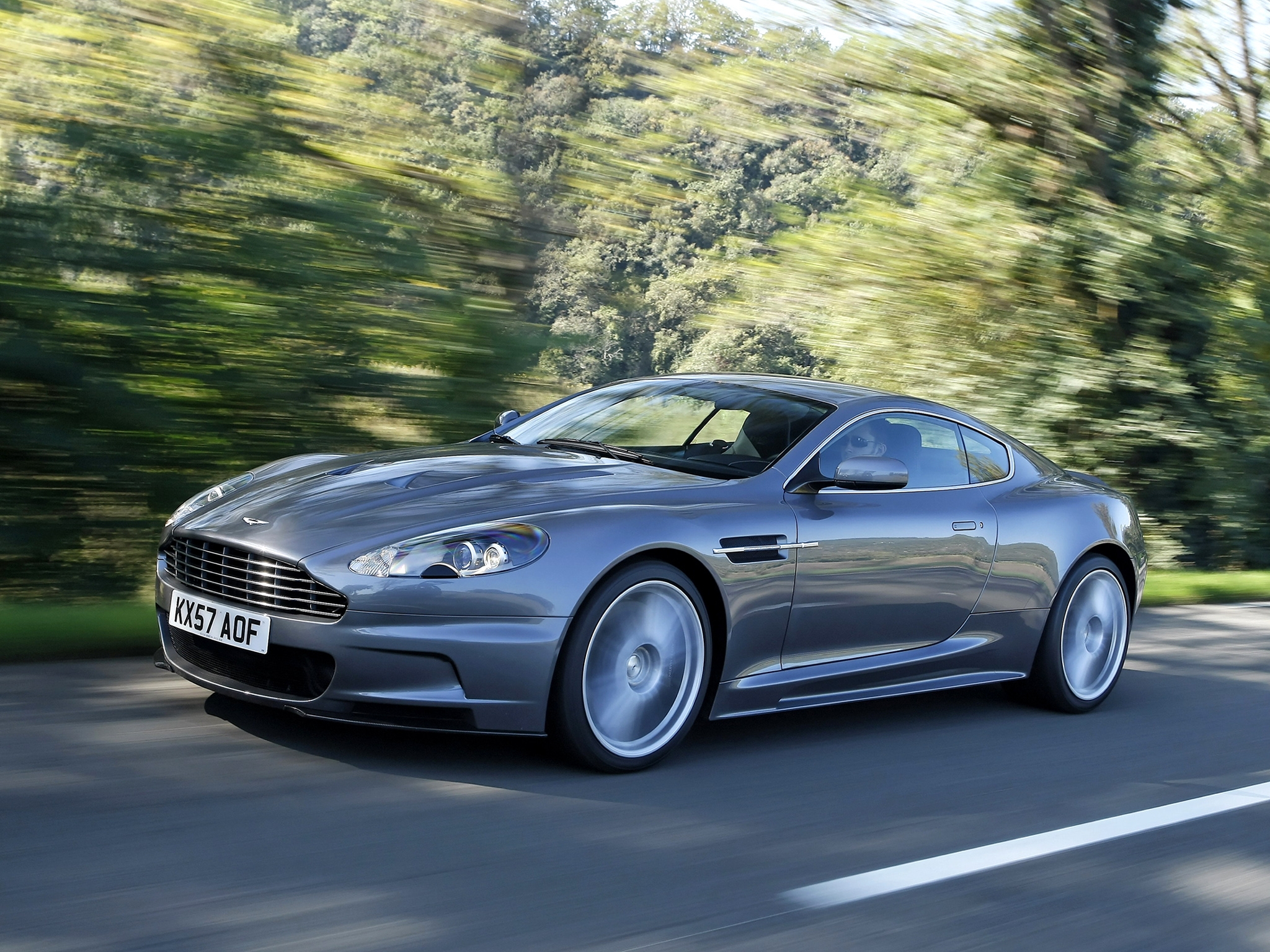 sports, auto, trees, aston martin, cars, grey, side view, dbs, 2008 High Definition image