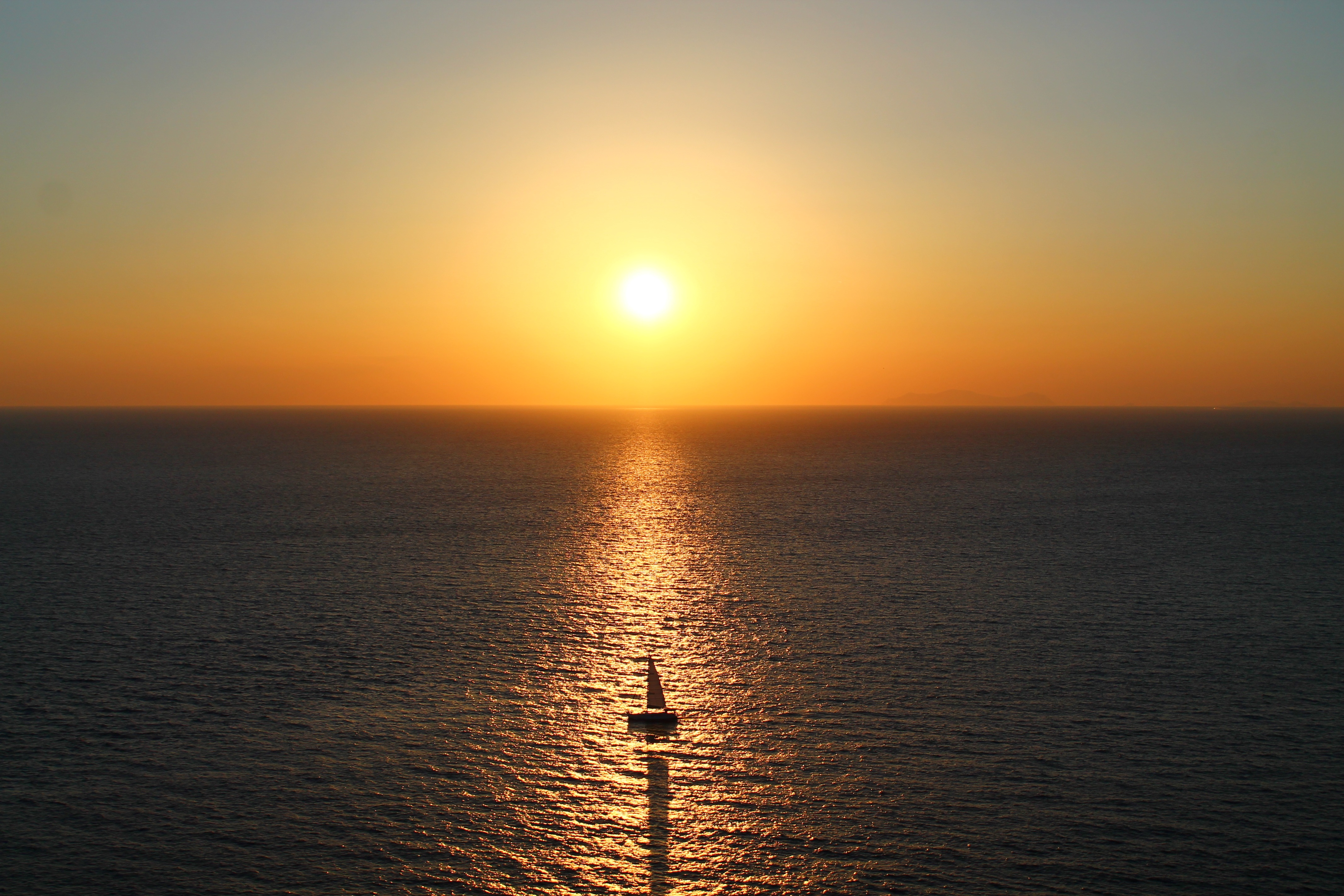 Phone Background Full HD sailboat, ship, nature, horizon