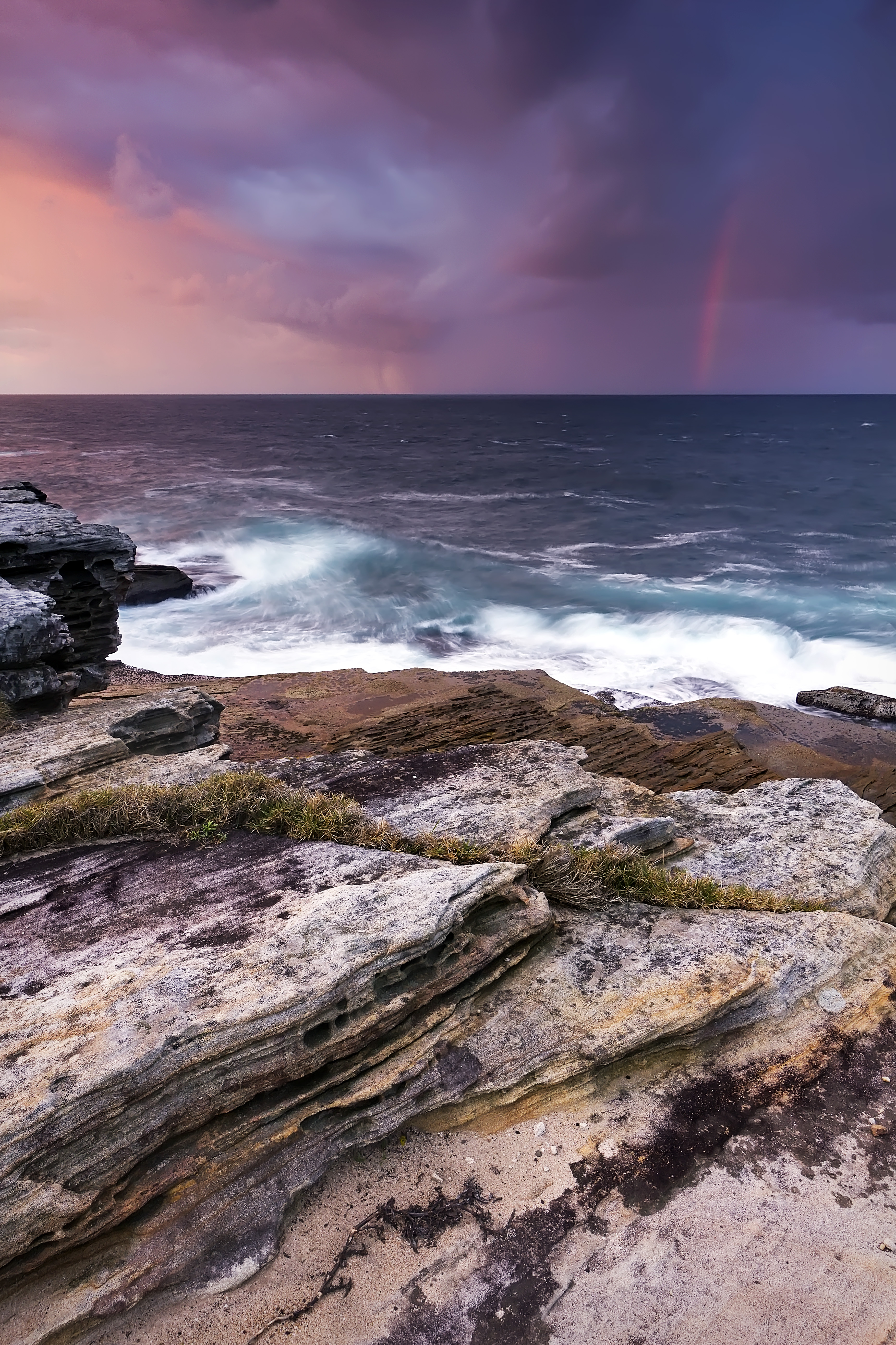お使いの携帯電話の156198スクリーンセーバーと壁紙岩。 海, 夕方, 自然, 地平線の写真を無料でダウンロード