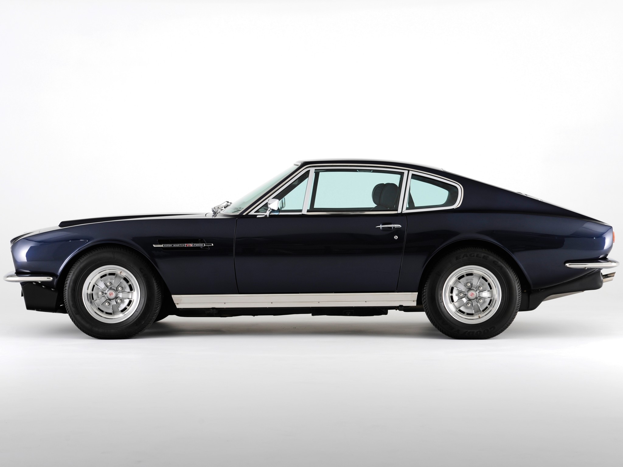 retro, auto, aston martin, cars, blue, side view, dbs, v8, 1969 2160p