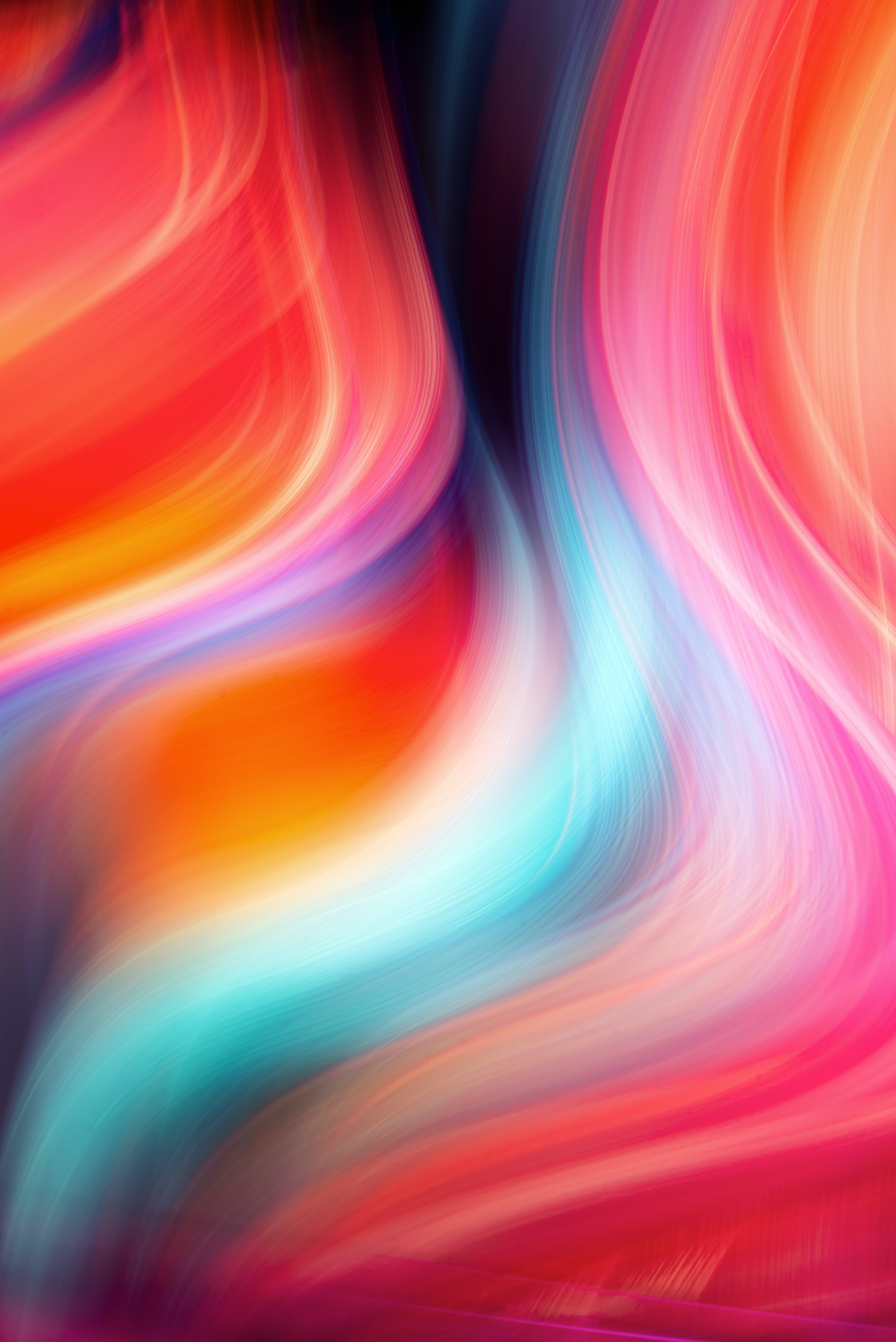 abstract, art, multicolored, motley, blur, smooth, stripes, streaks, gradient, distortion 5K