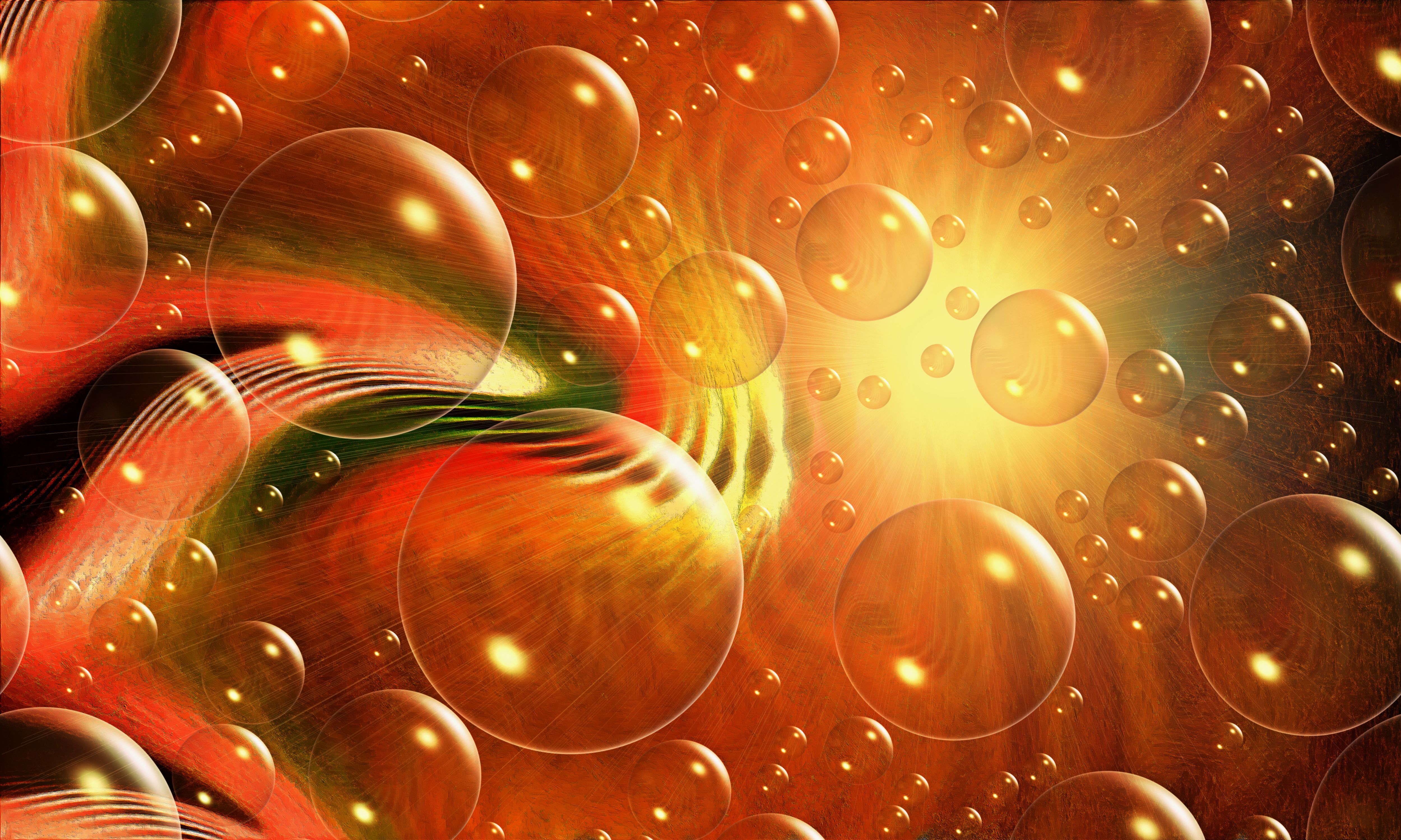 153725 free download Orange wallpapers for phone, lines, bubbles, abstract Orange images and screensavers for mobile