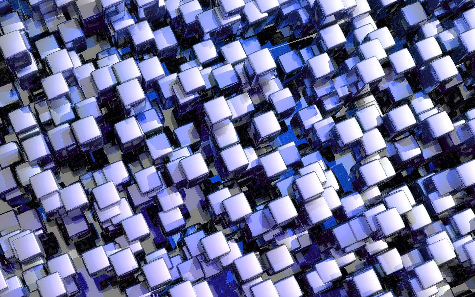 Space cubes, lots of, 3d, glass 8k Backgrounds