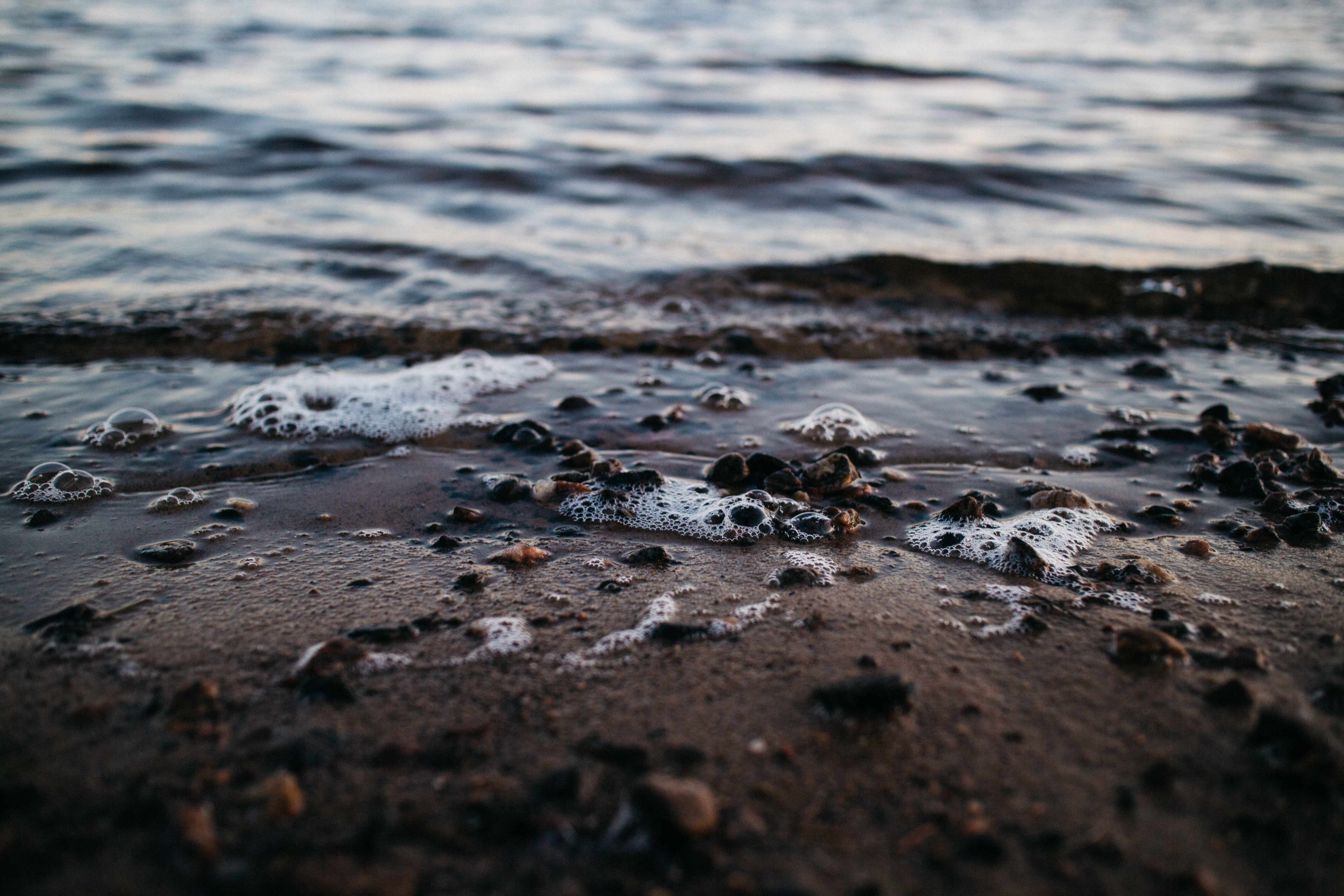 water, pebble, waves, beach, sand, macro images