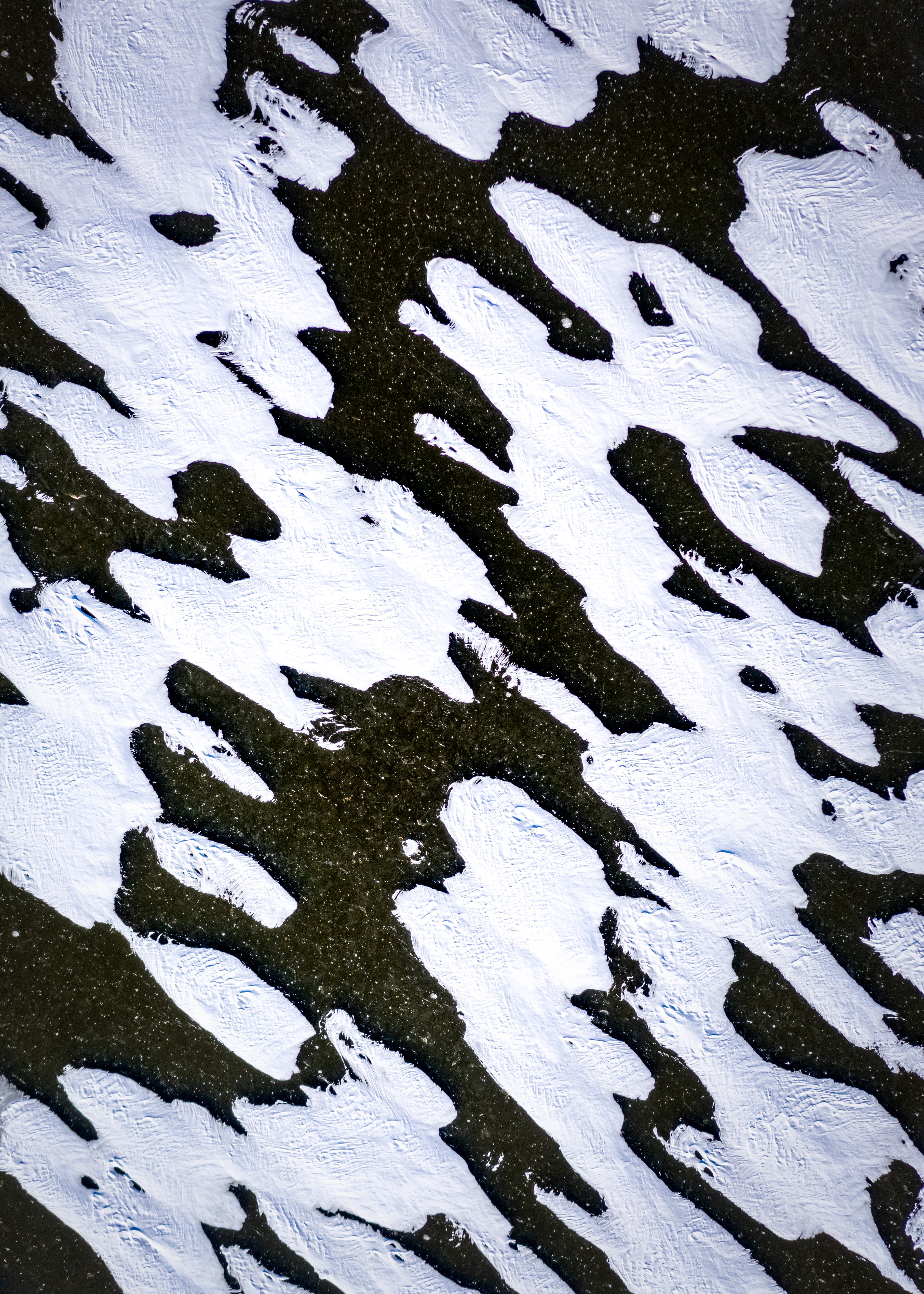 texture, ice, snow, view from above, textures, bw, chb phone wallpaper