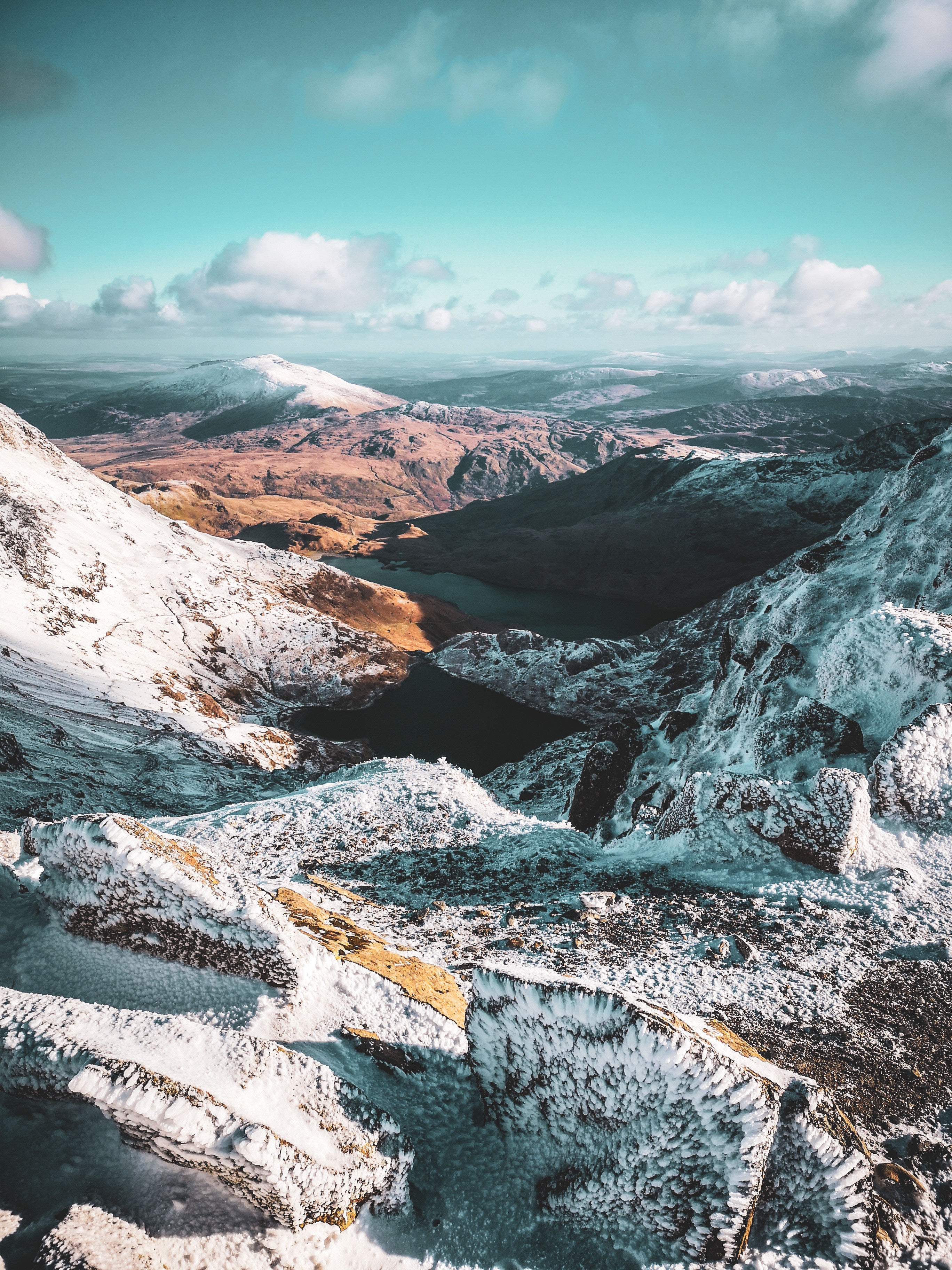 snow, nature, landscape, mountains HD Mobile