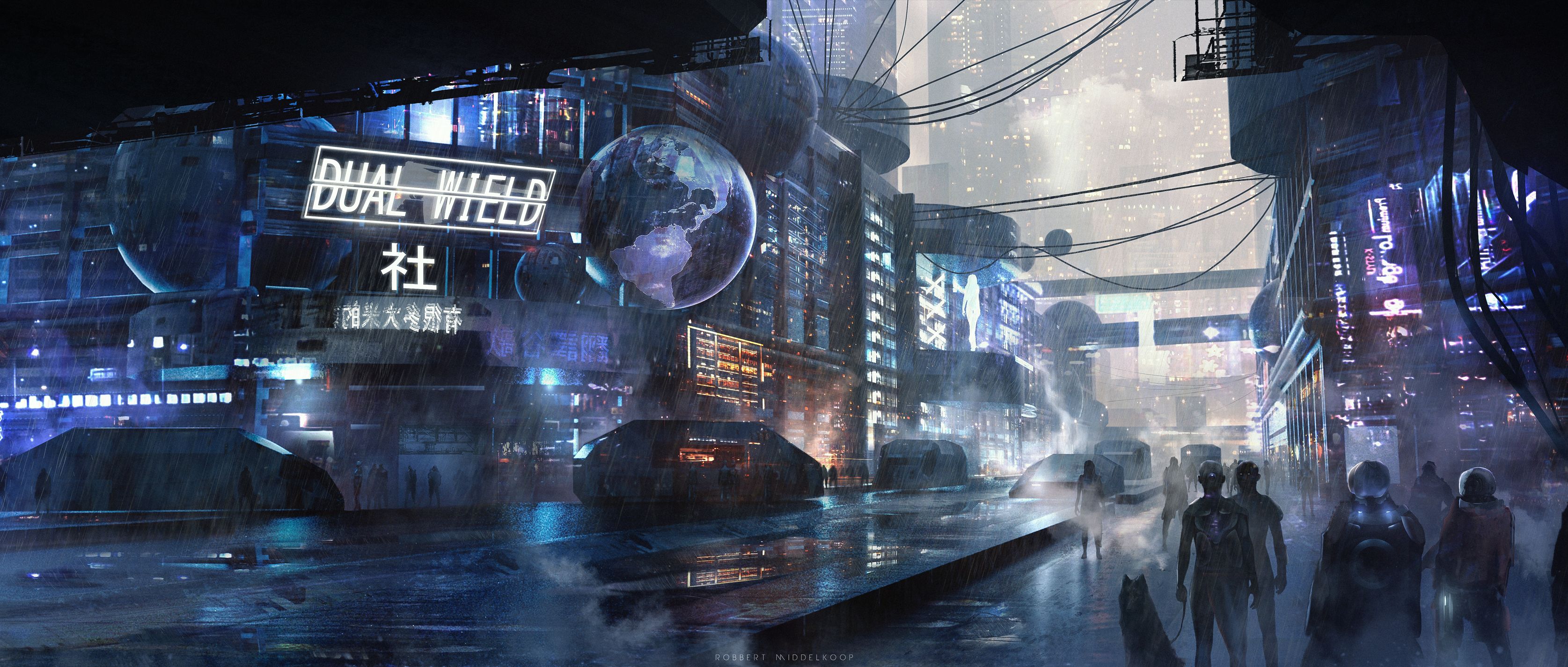 Mobile wallpaper: People, Rain, City, Building, Sci Fi, Futuristic,  Vehicle, 879362 download the picture for free.