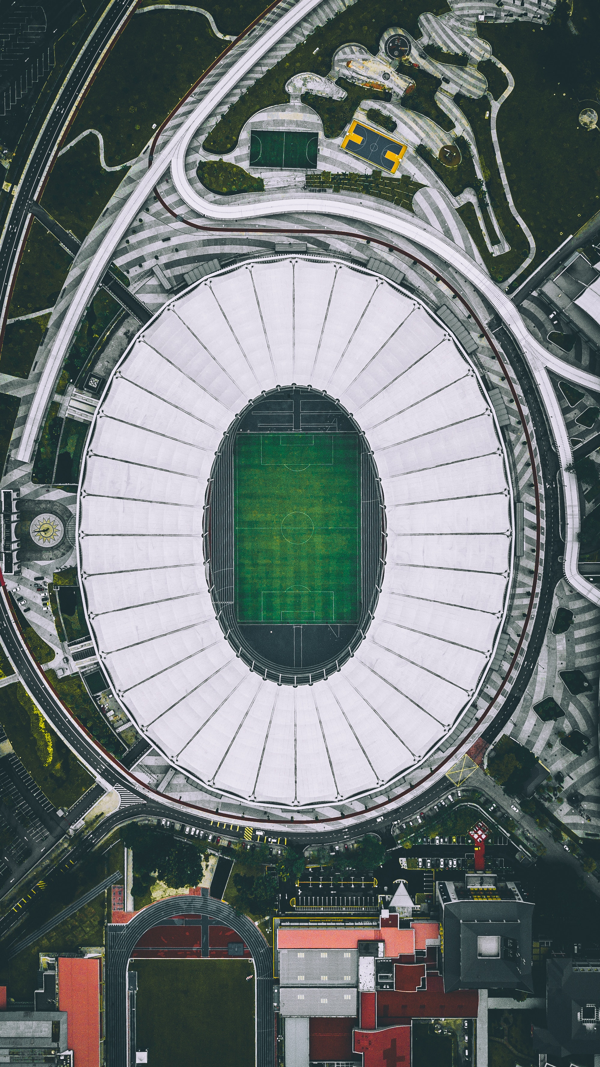 70585 Screensavers and Wallpapers Stadium for phone. Download cities, architecture, view from above, kuala lumpur, malaysia, stadium pictures for free